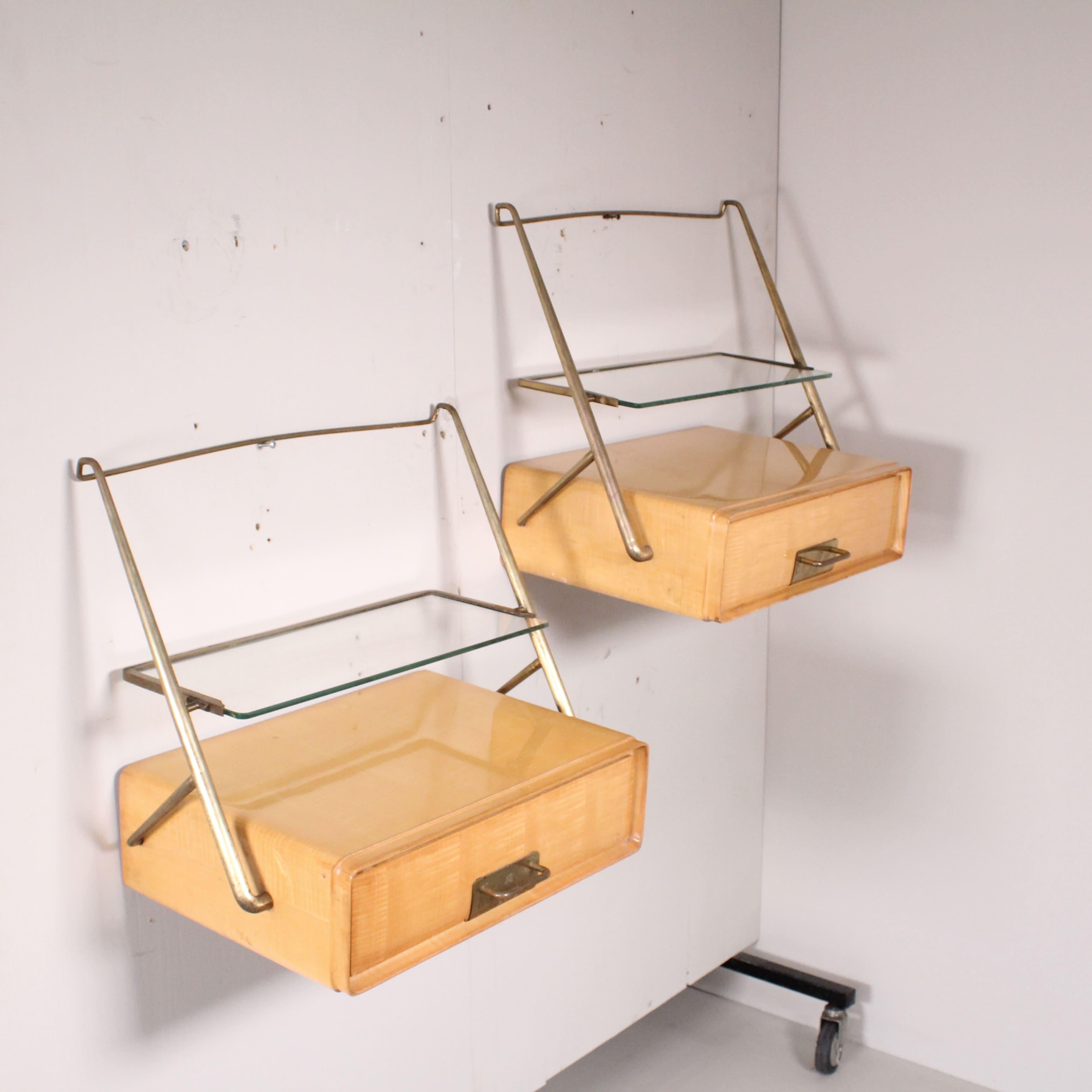 Bedsides by Silvio Cavatorta, Italy, 50s For Sale 3