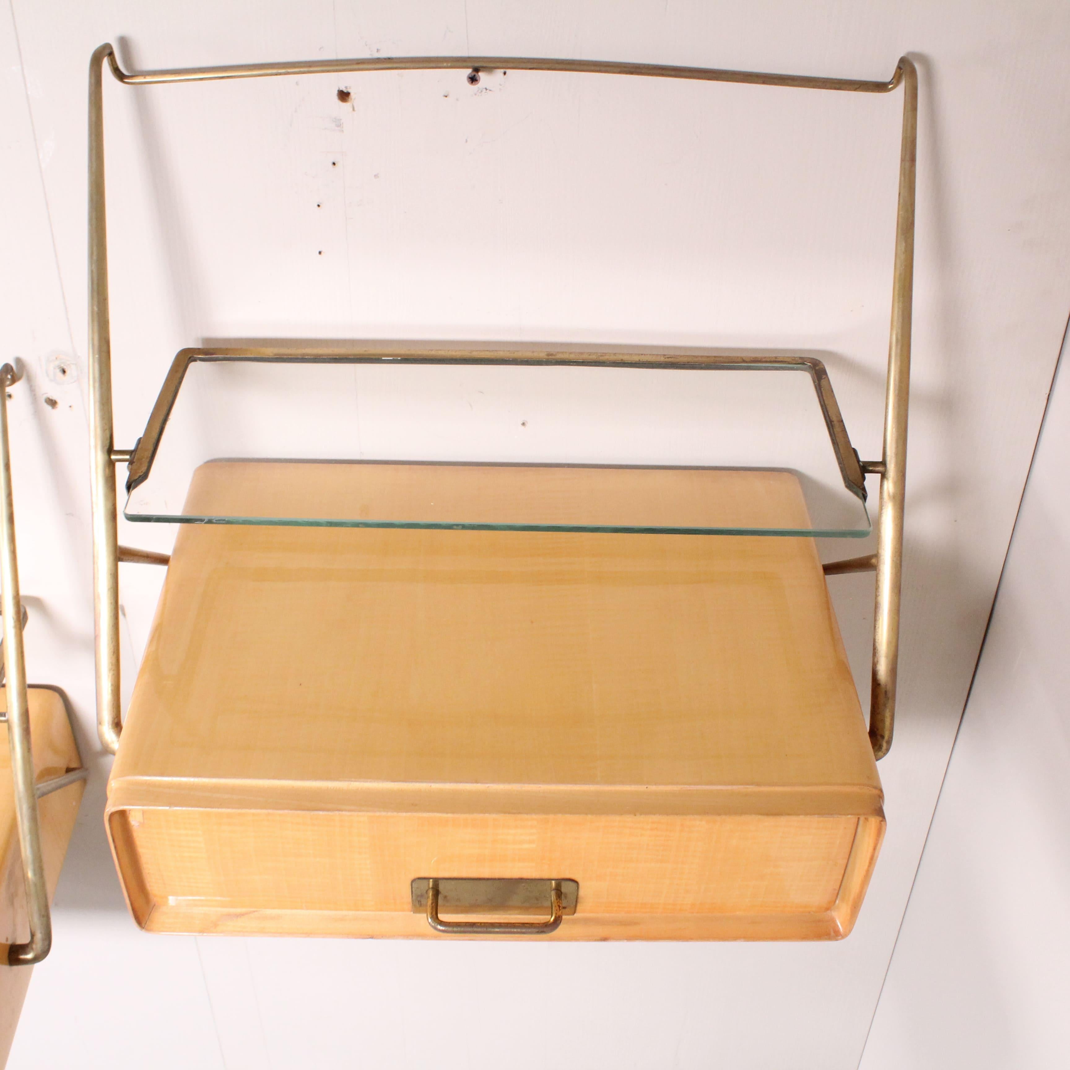 Bedsides by Silvio Cavatorta, Italy, 50s For Sale 8