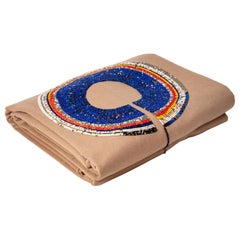 Beaded bedspread of natural camel wool from the SoShiro Pok collection
