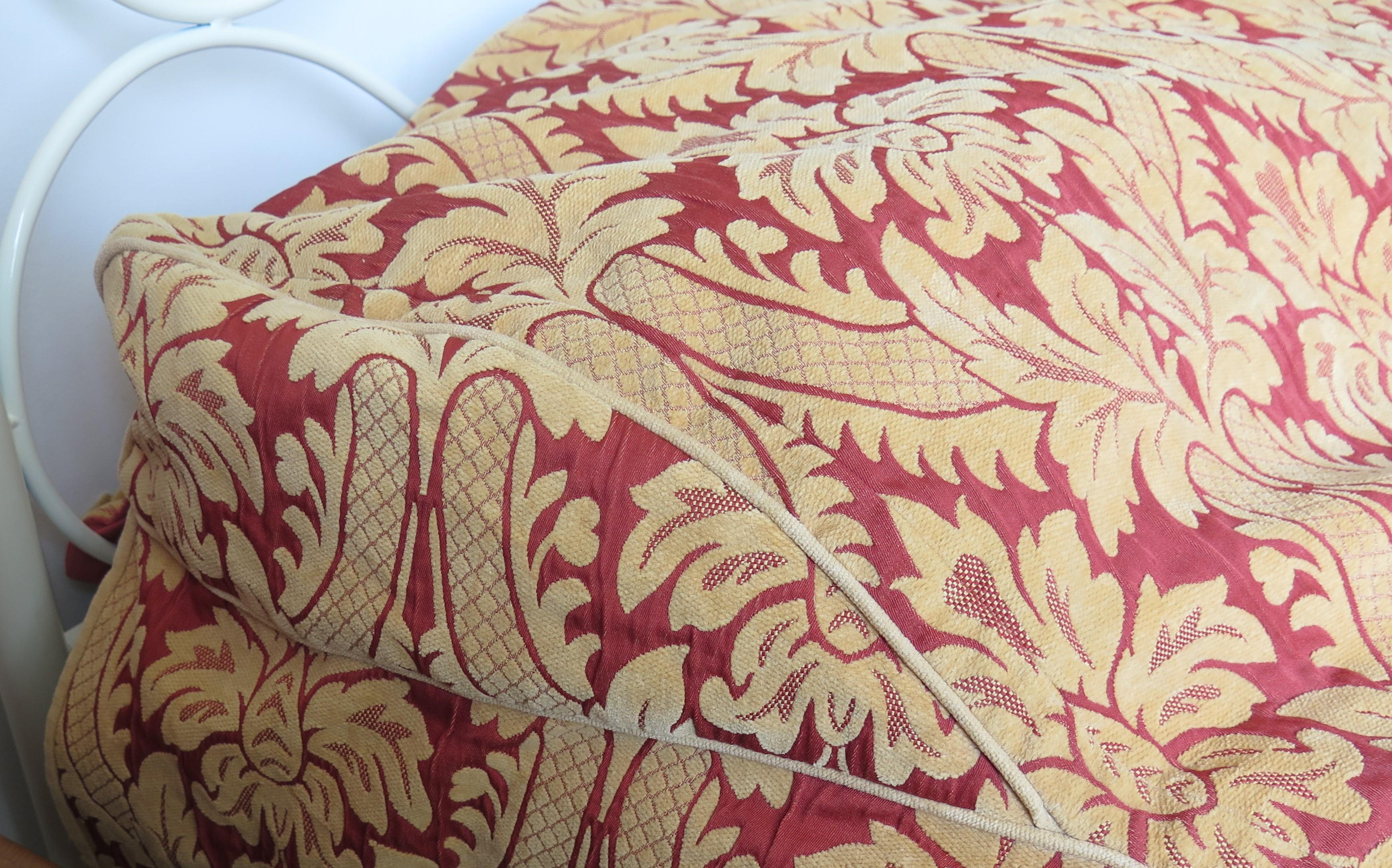 Bedspread or Throw Double Bed Size Box Pleats Baroque Pattern, Vintage