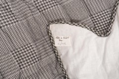 Hand-Woven Cotton Bedspread Quilt in Prince of Galles Fabric, Italy