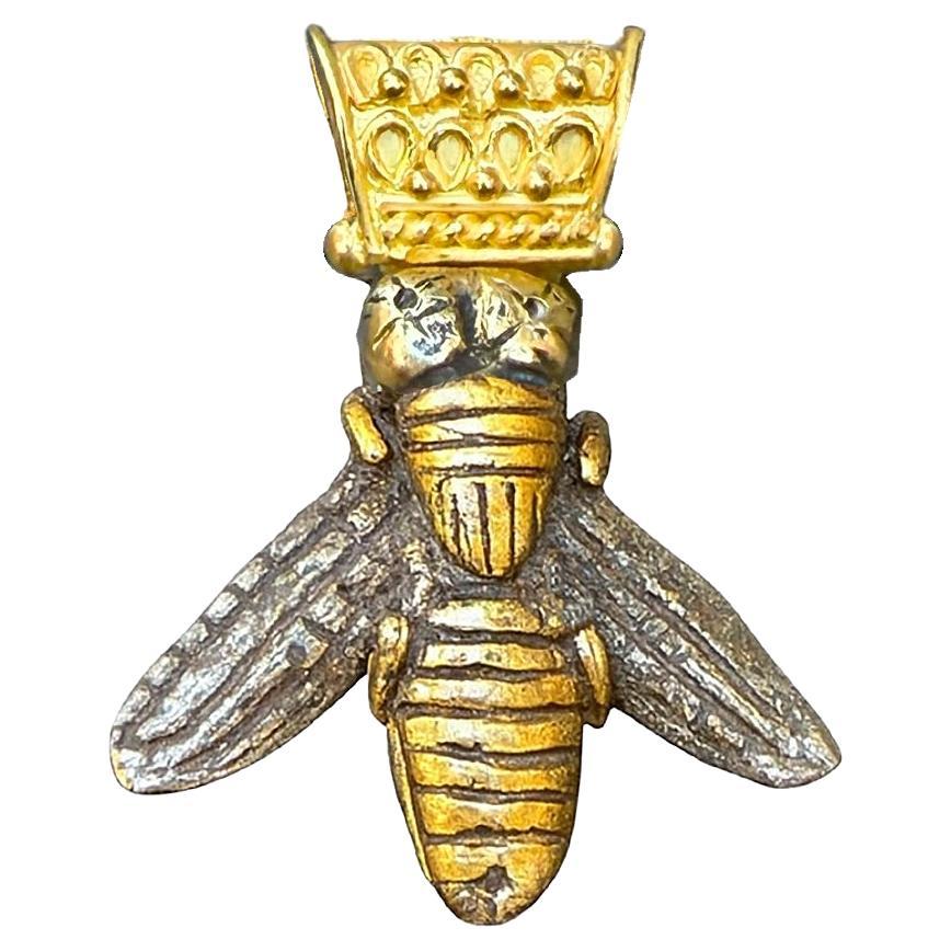 BEE 24Kt Gold und Silber 4.Cent. BC altgriechisch Anhänger im Angebot