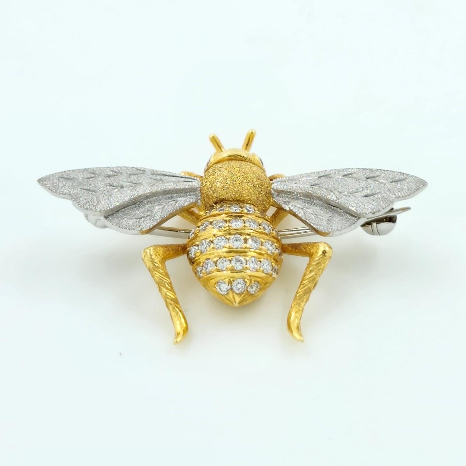 vintage bee brooch