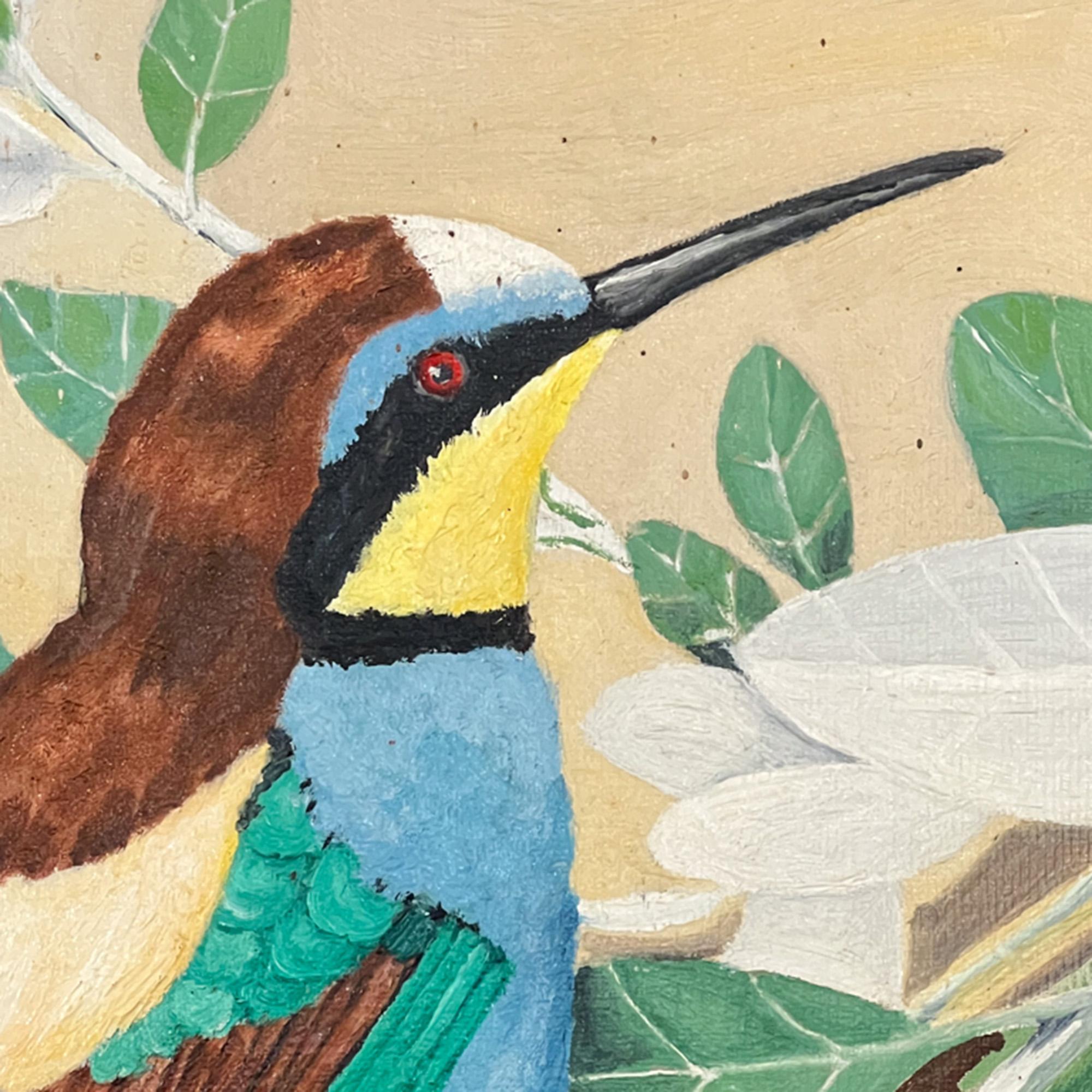 Este colorido óleo sobre tabla de Gordon Bryant es una gran obra de arte decorativa.

Hemos enmarcado el cuadro a medida en un sencillo marco de madera para complementar la composición. 

Echa un vistazo a todas nuestras fotos para ver los detalles