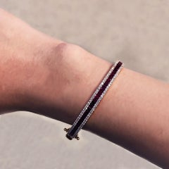 Bee Goddess Rose Gold Ruby and White Diamond Mondrian Bracelet