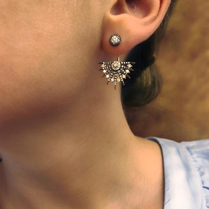 rose gold star earrings