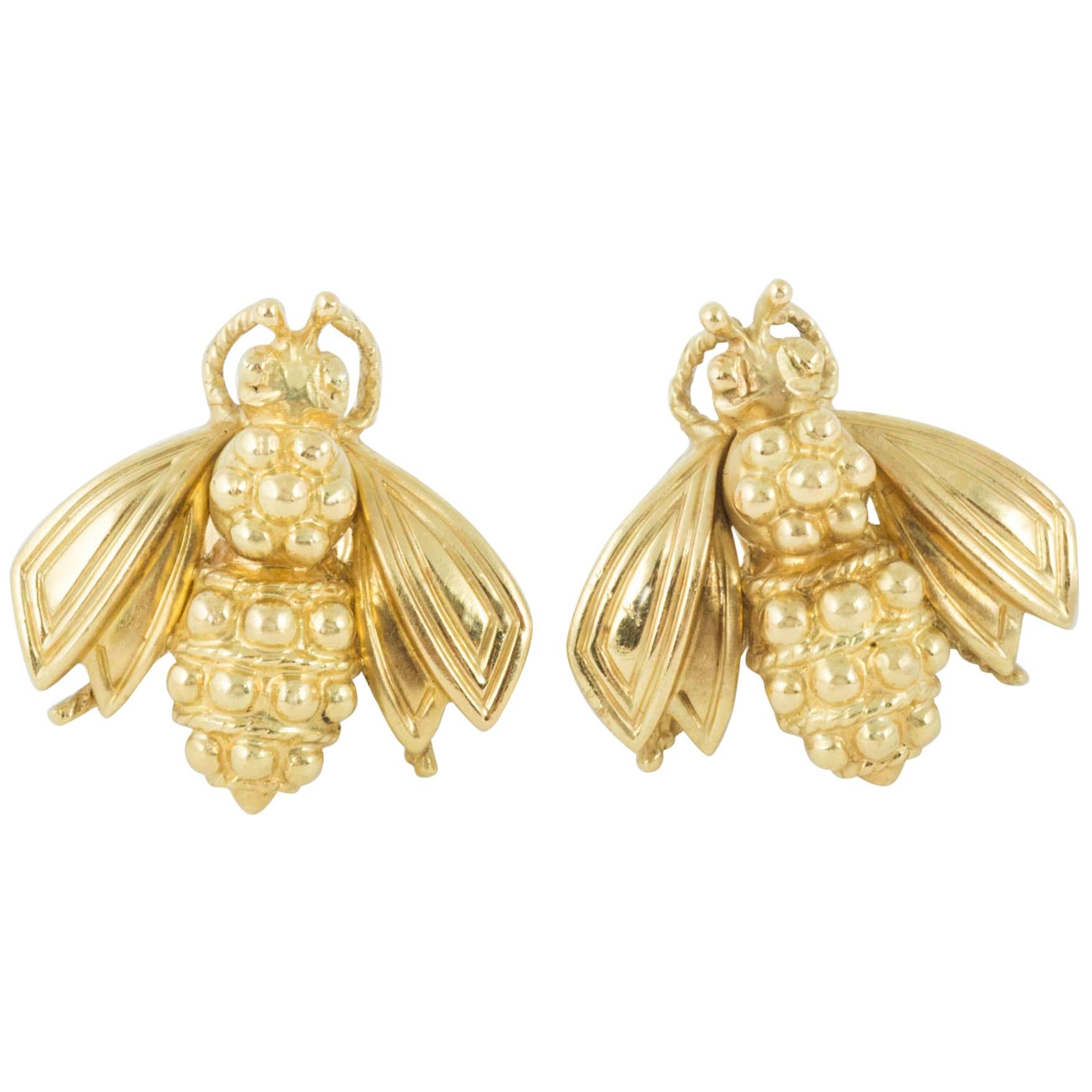 Bee Stud Earrings by Tiffany & Co. For Sale