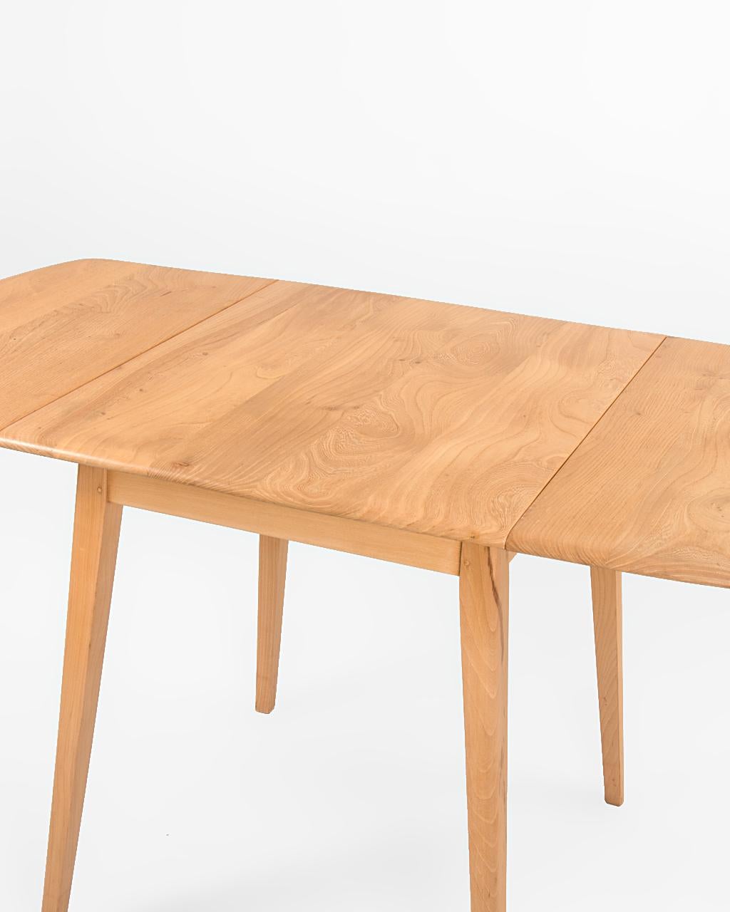 British Beech and Elm Foldable Dining Table by L. Ercolani for Ercol, circa 1960 For Sale