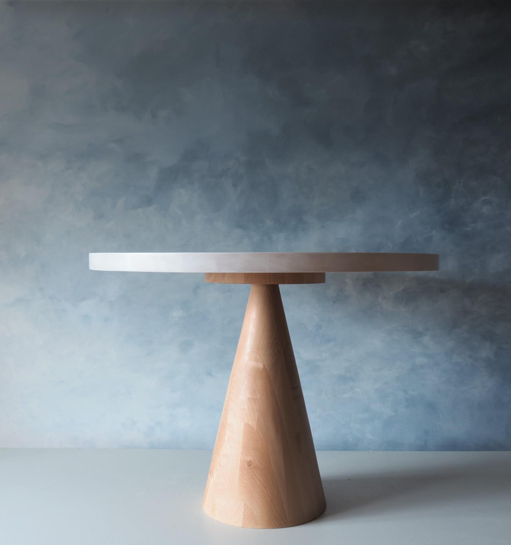 Bleached Beech and Maple Dining Table by MSJ Furniture Studio