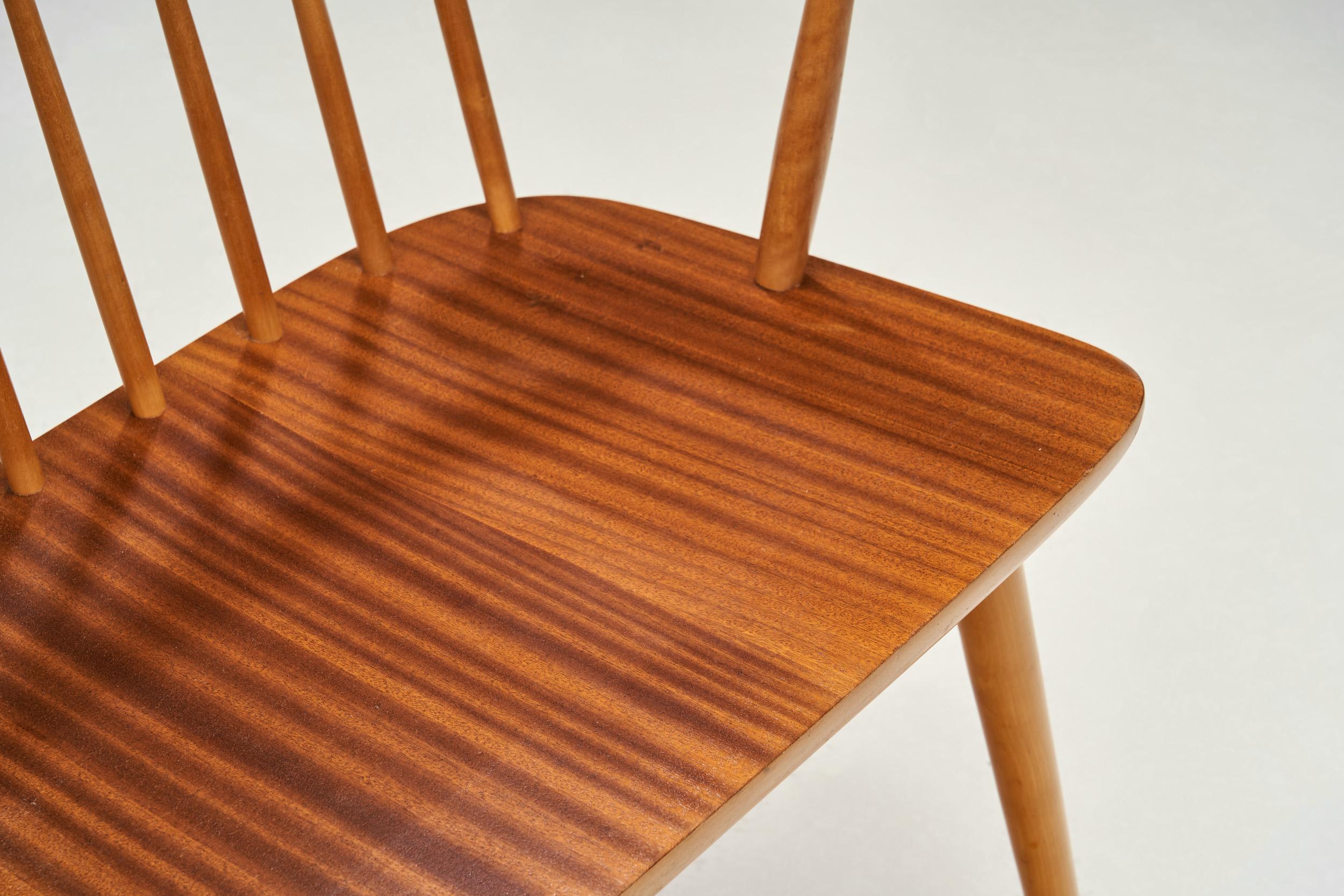 Panchina in legno di Beeche e Teak, Europa, metà del XX secolo in vendita 2