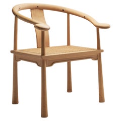 Beech and Wicker "Yin" Chair by Richard Nissen for Nissen, Denmark 1960s