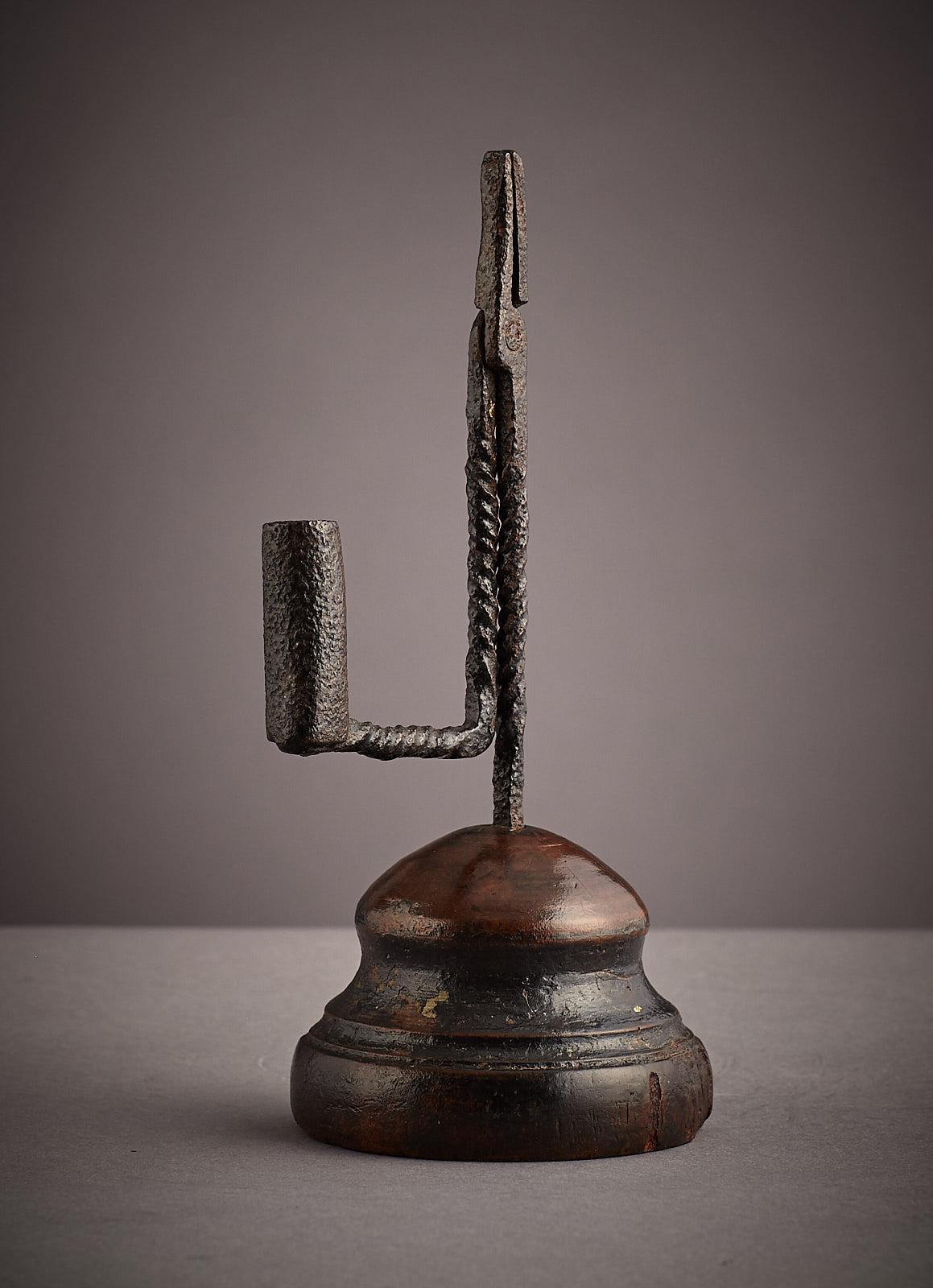 Beech and Wrought Iron Rushnip, English, circa 1800-1820 For Sale 1