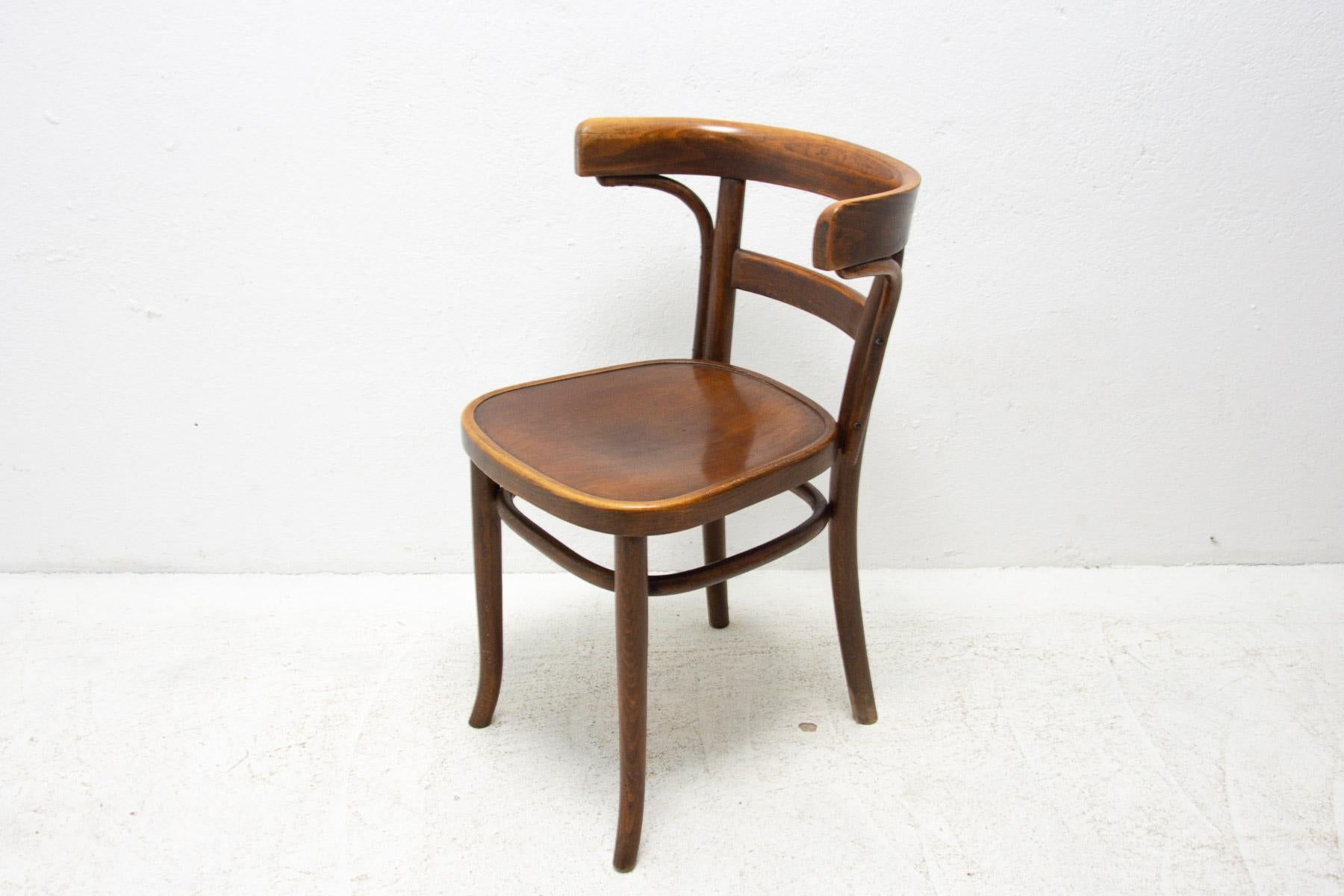 Mid-Century Modern Beech Bentwood Chair by Bernkop, 1930´S For Sale