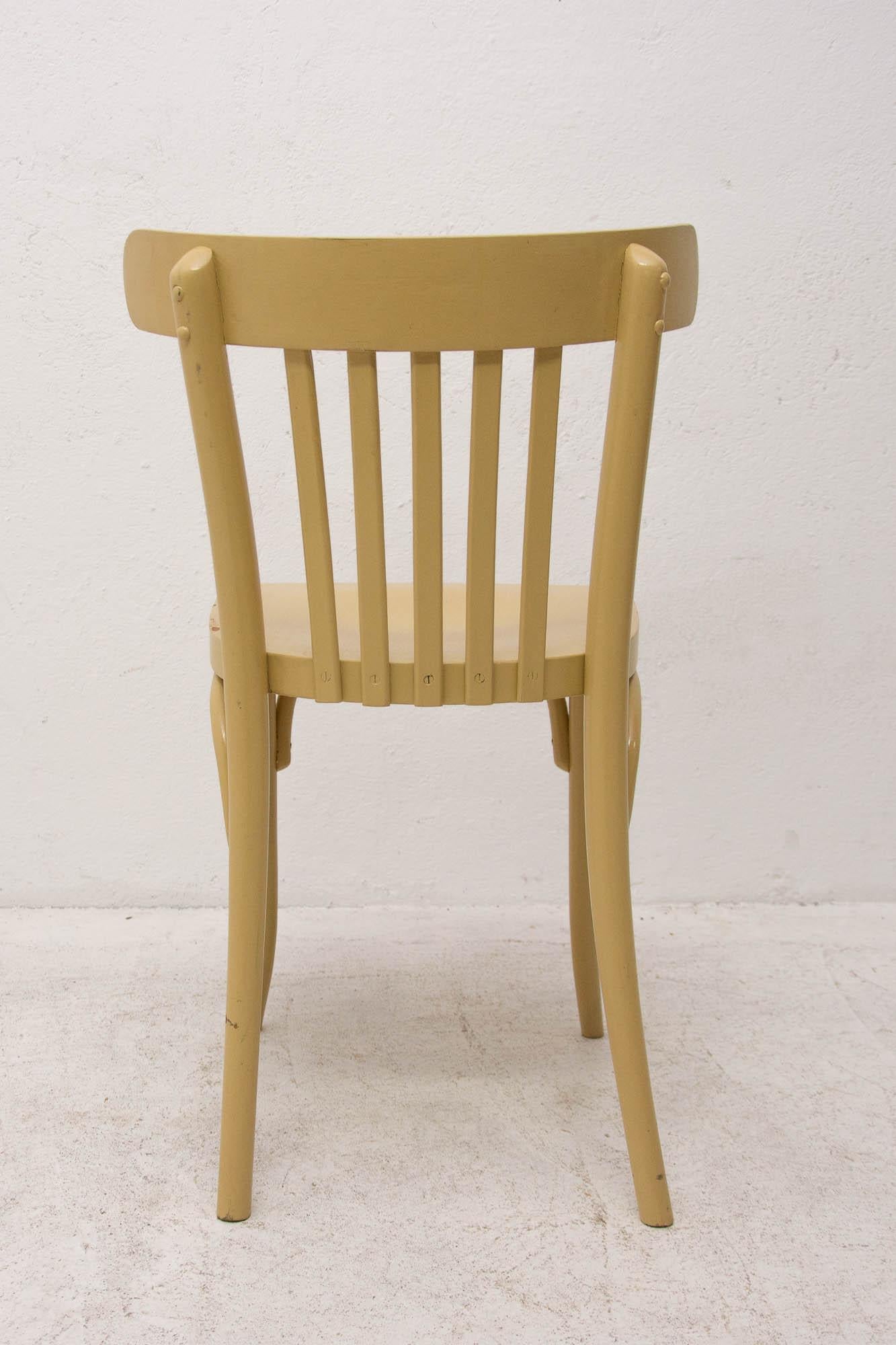 Beech Bentwood Chair from Thonet, 1950s 4