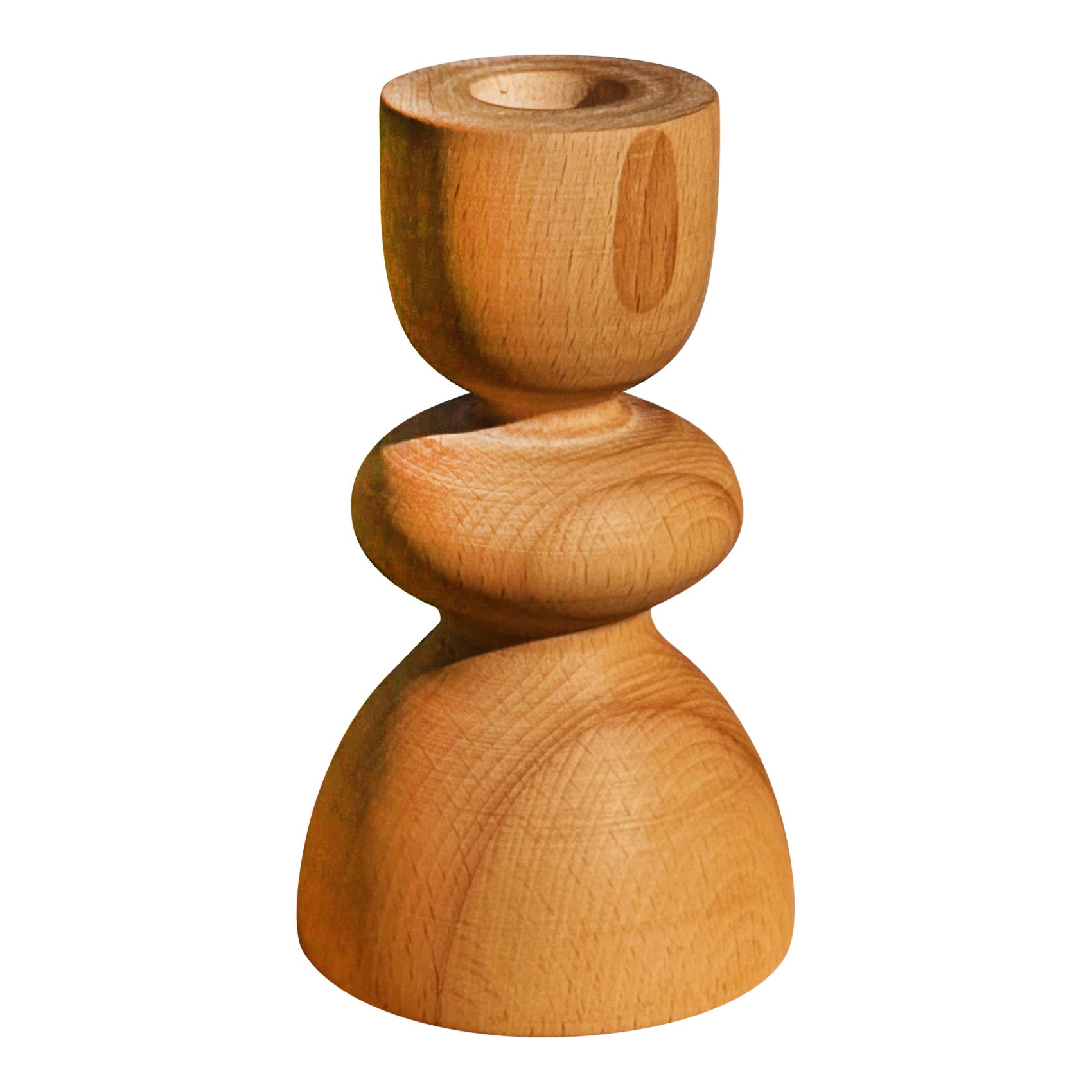 Beech, Bougeoir 7 Candlestick by Romain des Bois For Sale