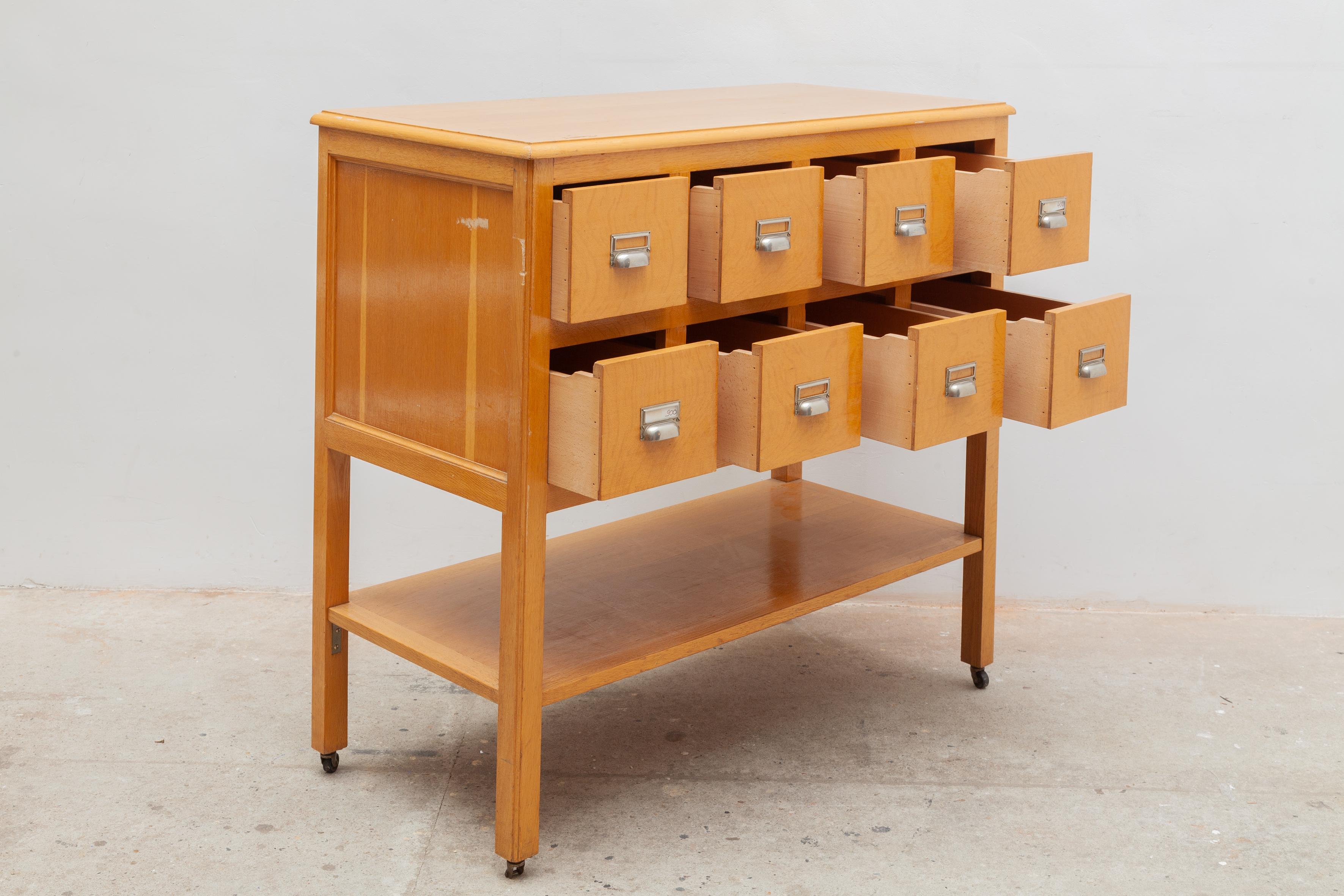 Mid-Century Modern Beech Cabinet with Drawers 1970s, Belgium