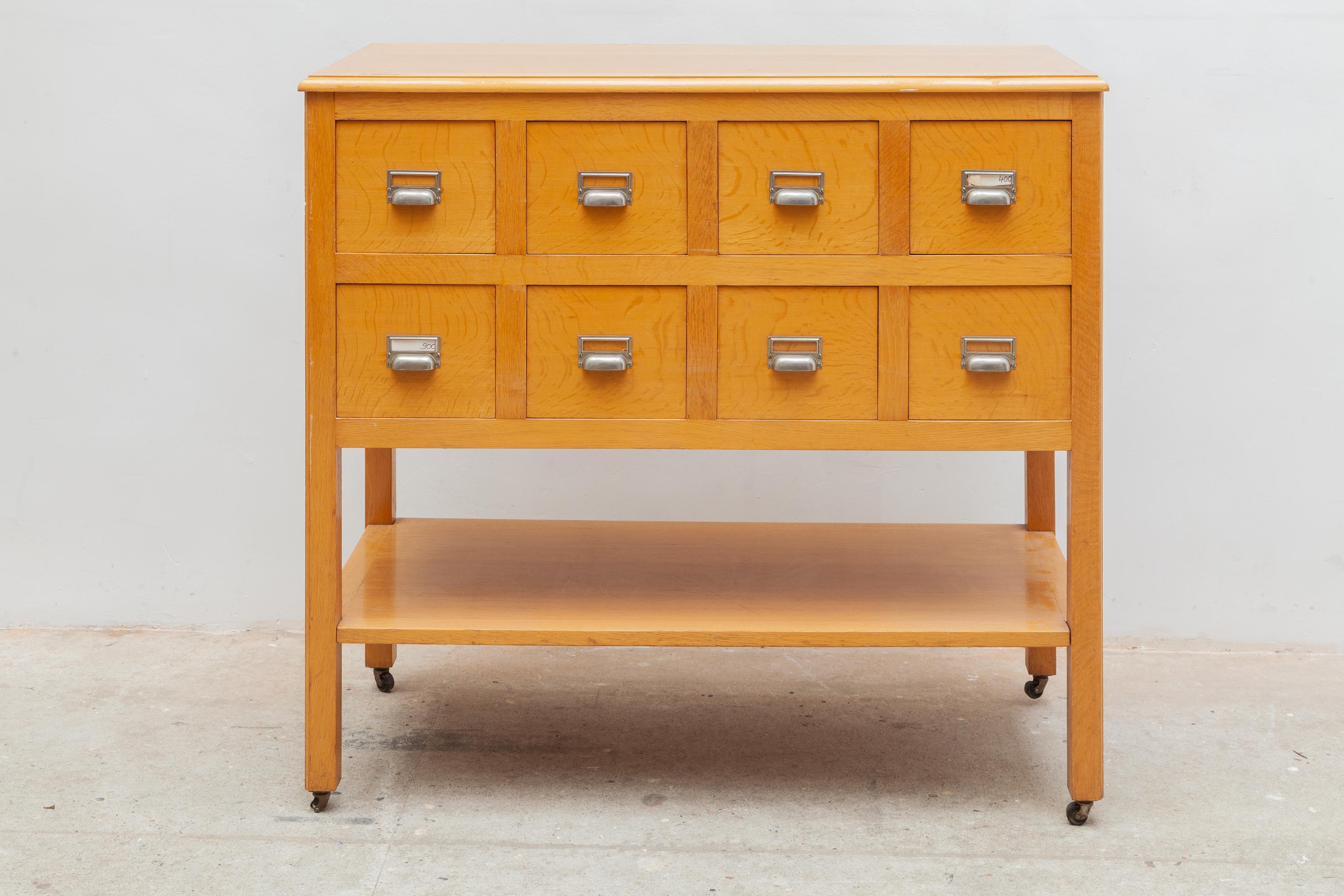 Late 20th Century Beech Cabinet with Drawers 1970s, Belgium
