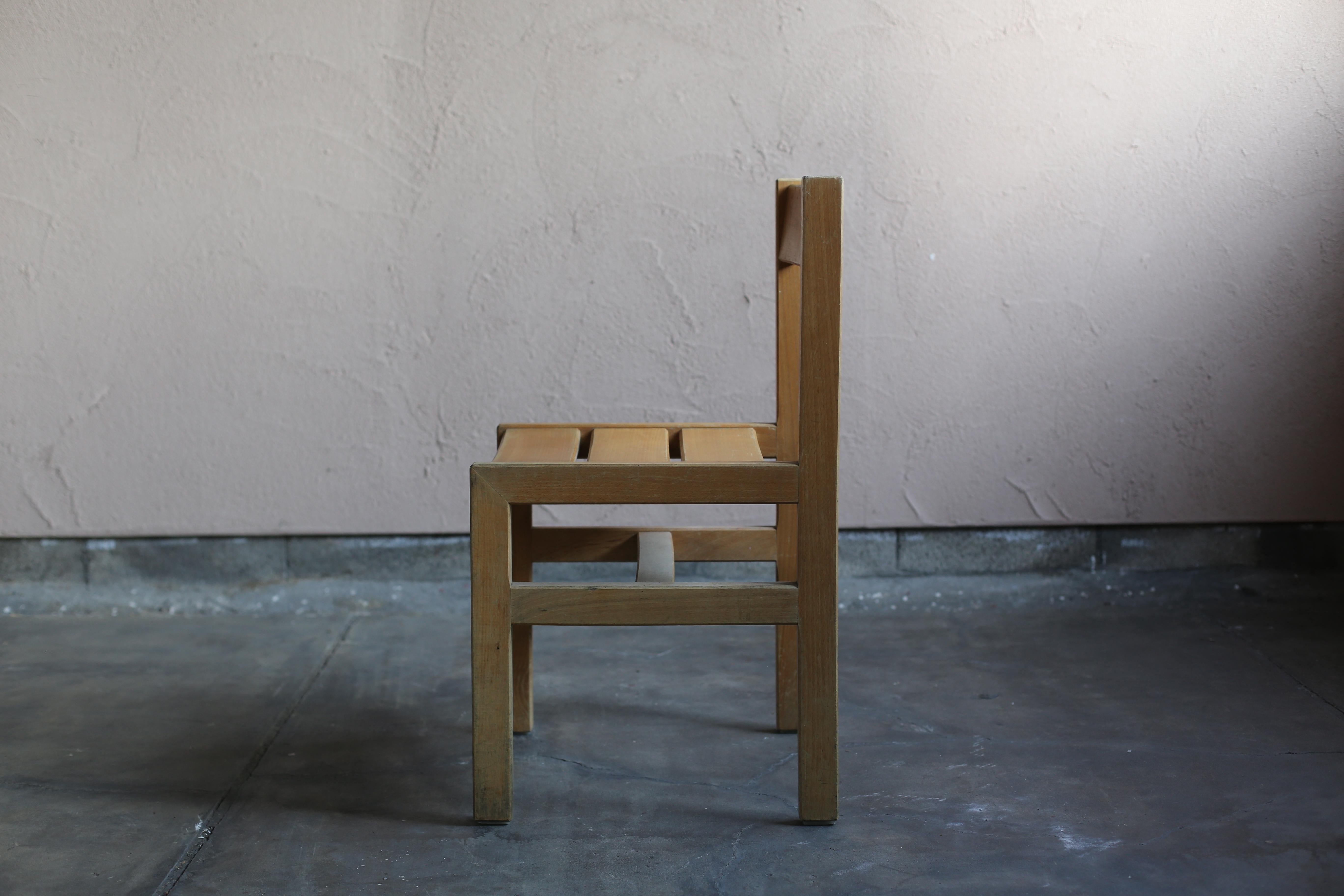 Woodwork Beech chairs by André Sornay For Sale