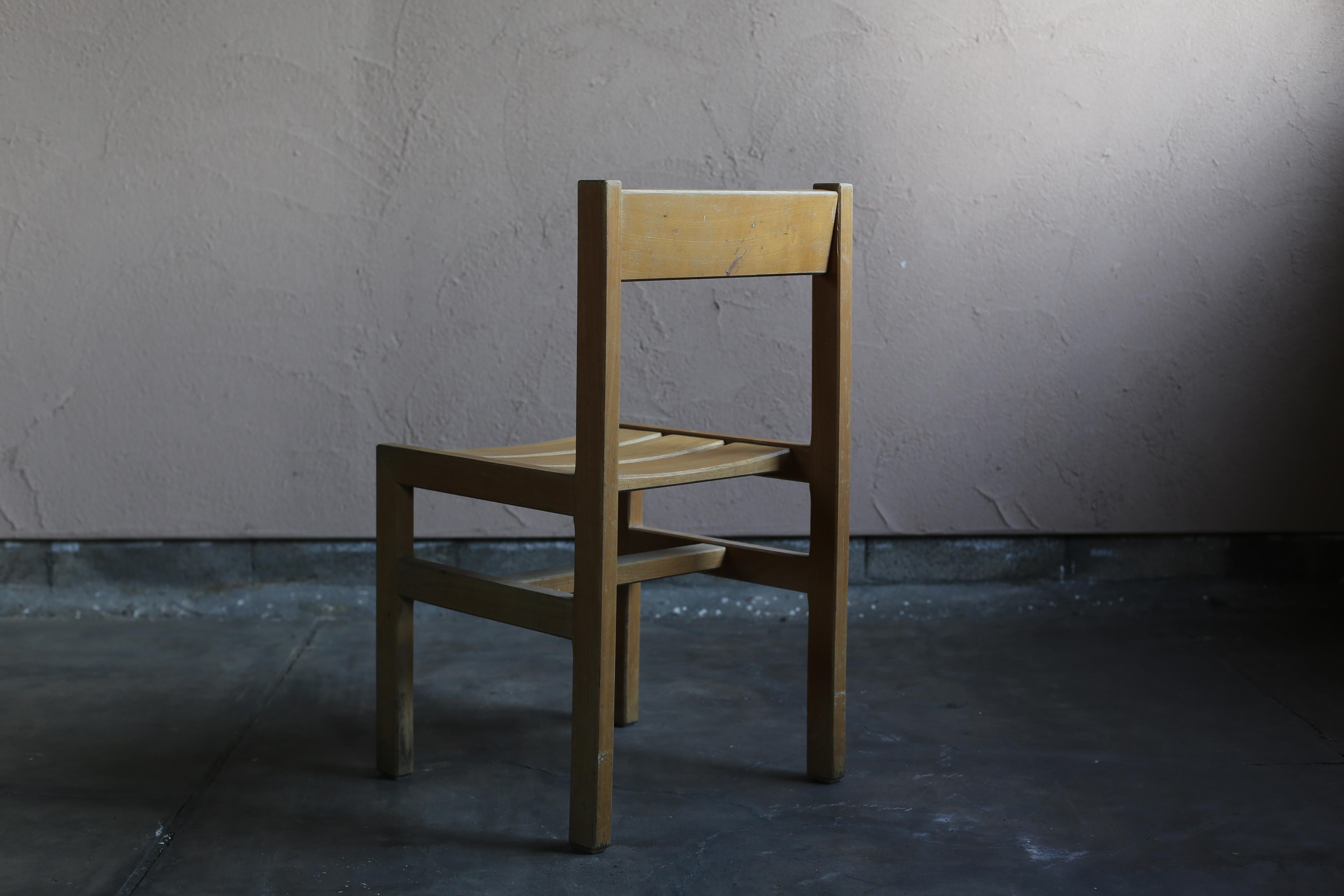 Beech chairs by André Sornay In Good Condition For Sale In Sammu-shi, Chiba