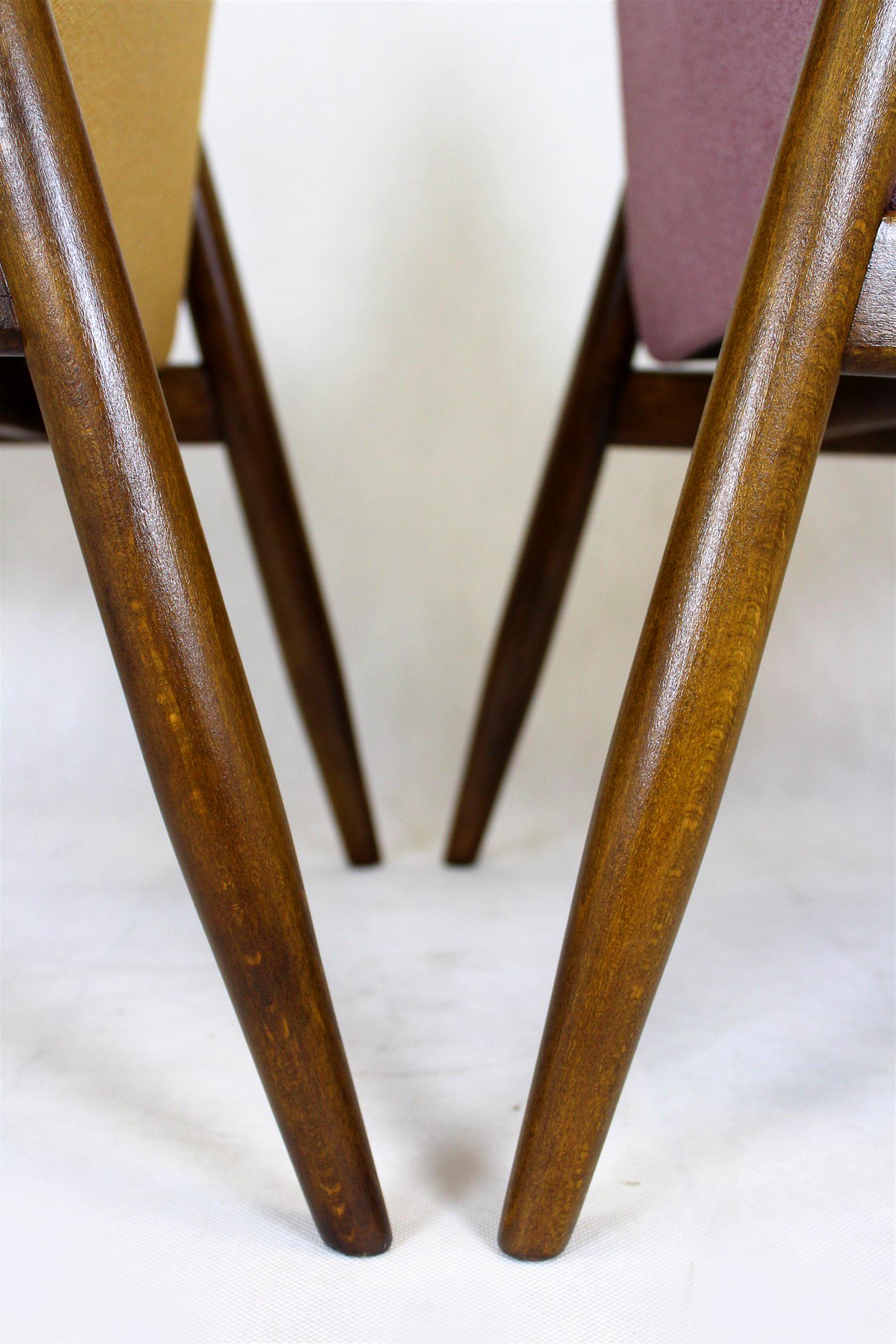 Beech Chairs from Zamojskie Fabryki Mebli, 1960s, Set of 4 For Sale 7