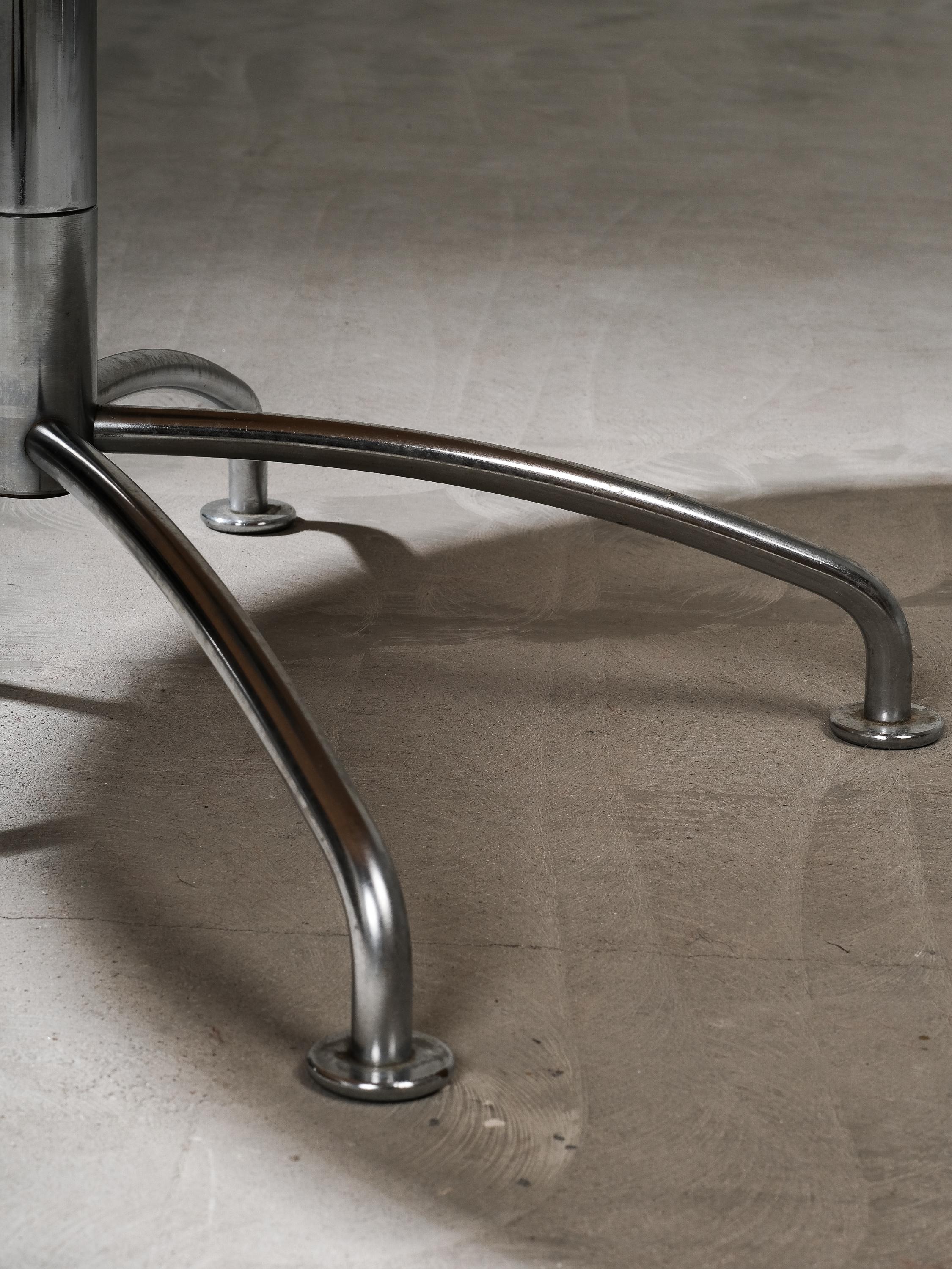 Beech & Chrome Round Coffee Table by Jens Ammundsen for Fritz Hansen, 1990s For Sale 6