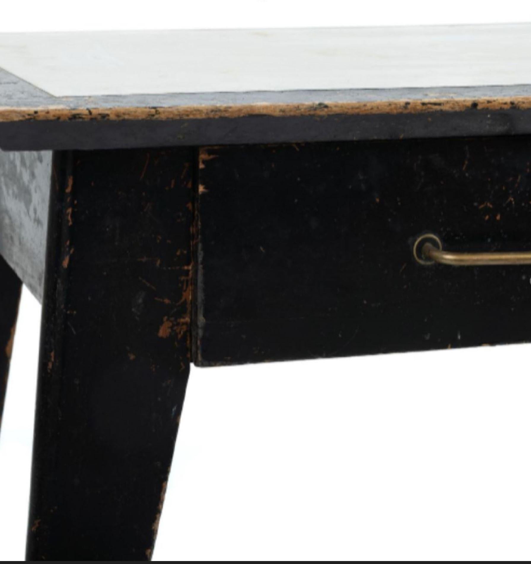 Beech Desk University Residence in France, Jean Zay, 1950, Roger Landault In Distressed Condition For Sale In Paris, FR