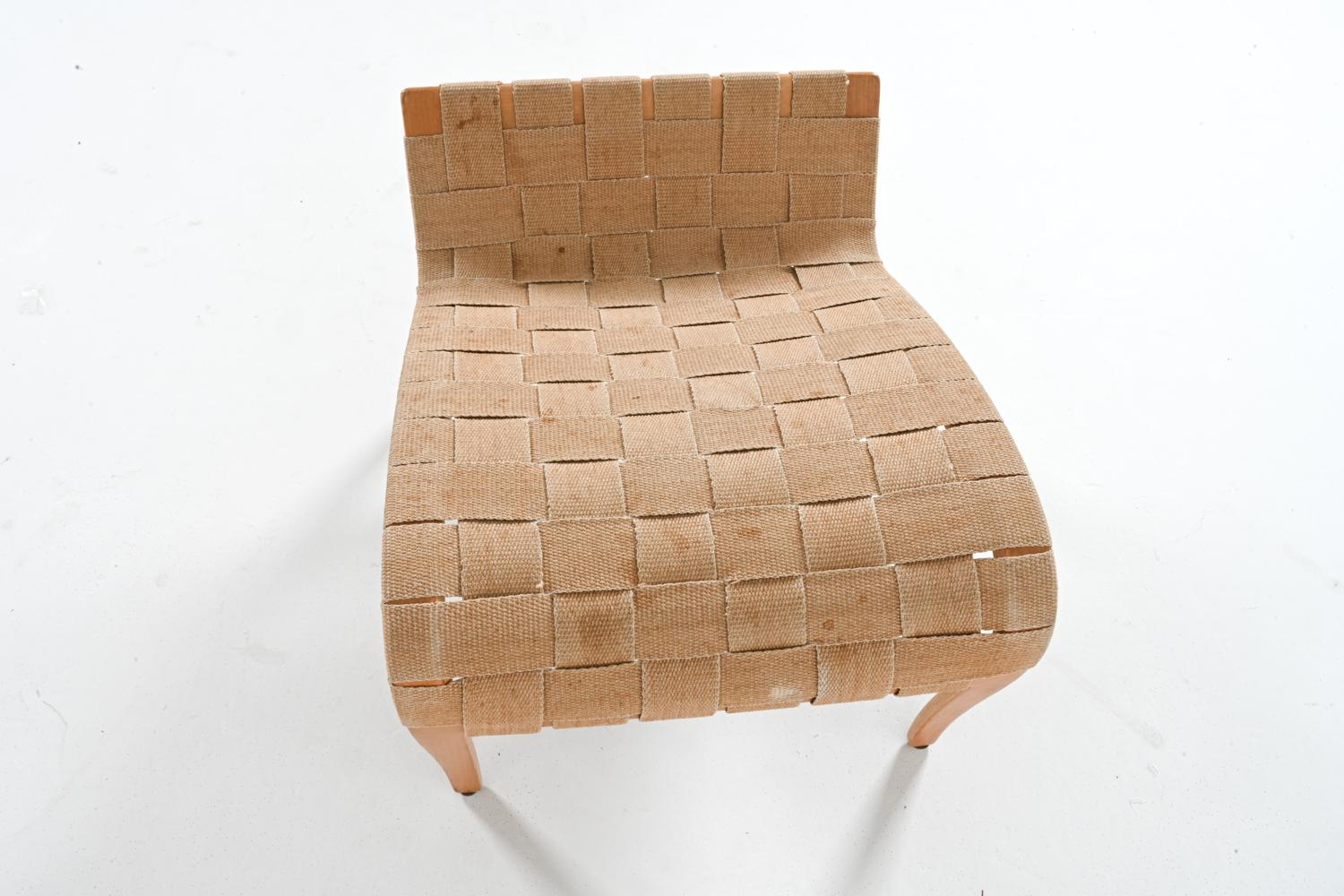 Beech 'Eva' Chair and Footstool by Bruno Mathsson, 1970's For Sale 8