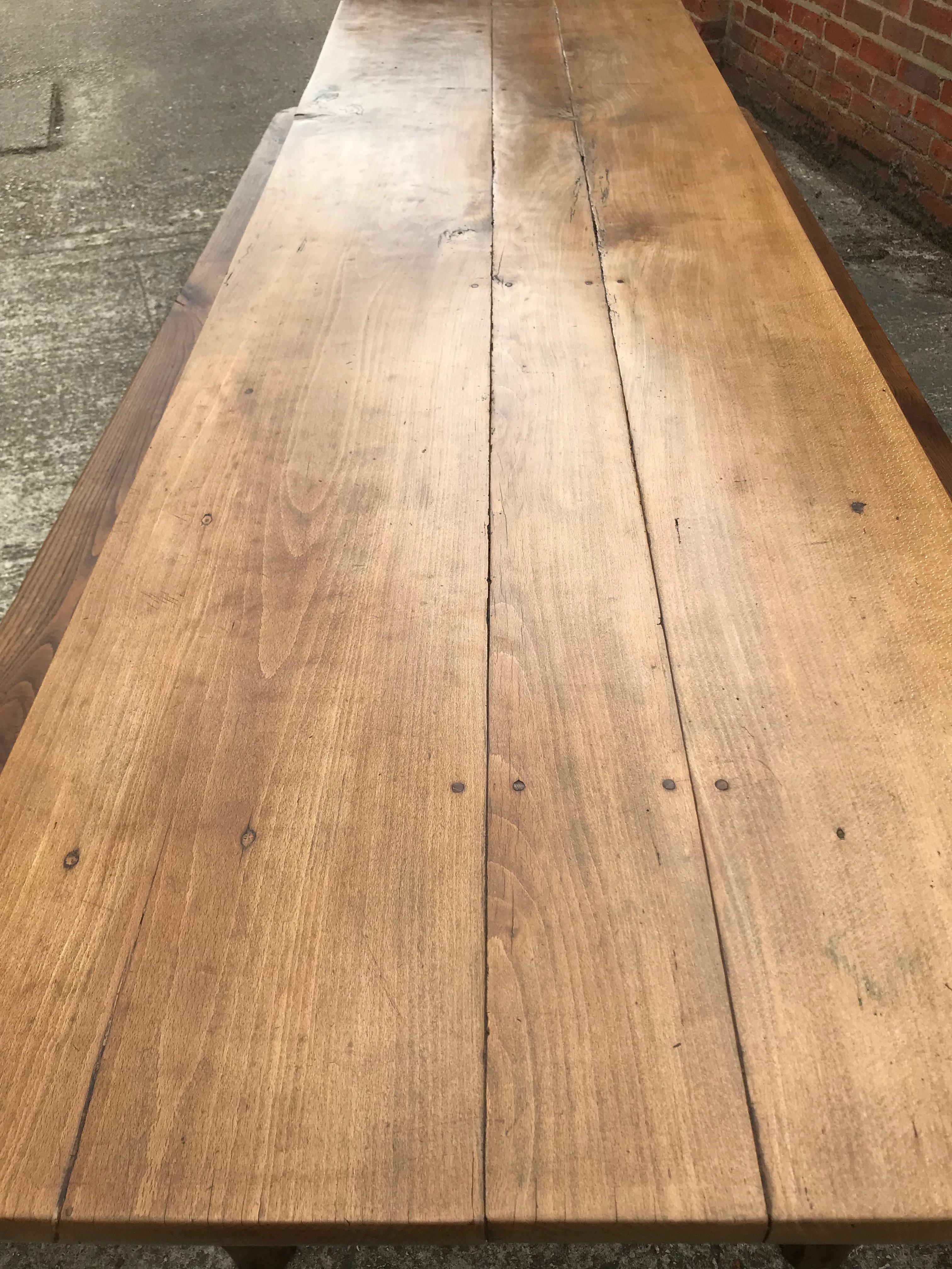 Hand-Crafted Beech French Farmhouse Table