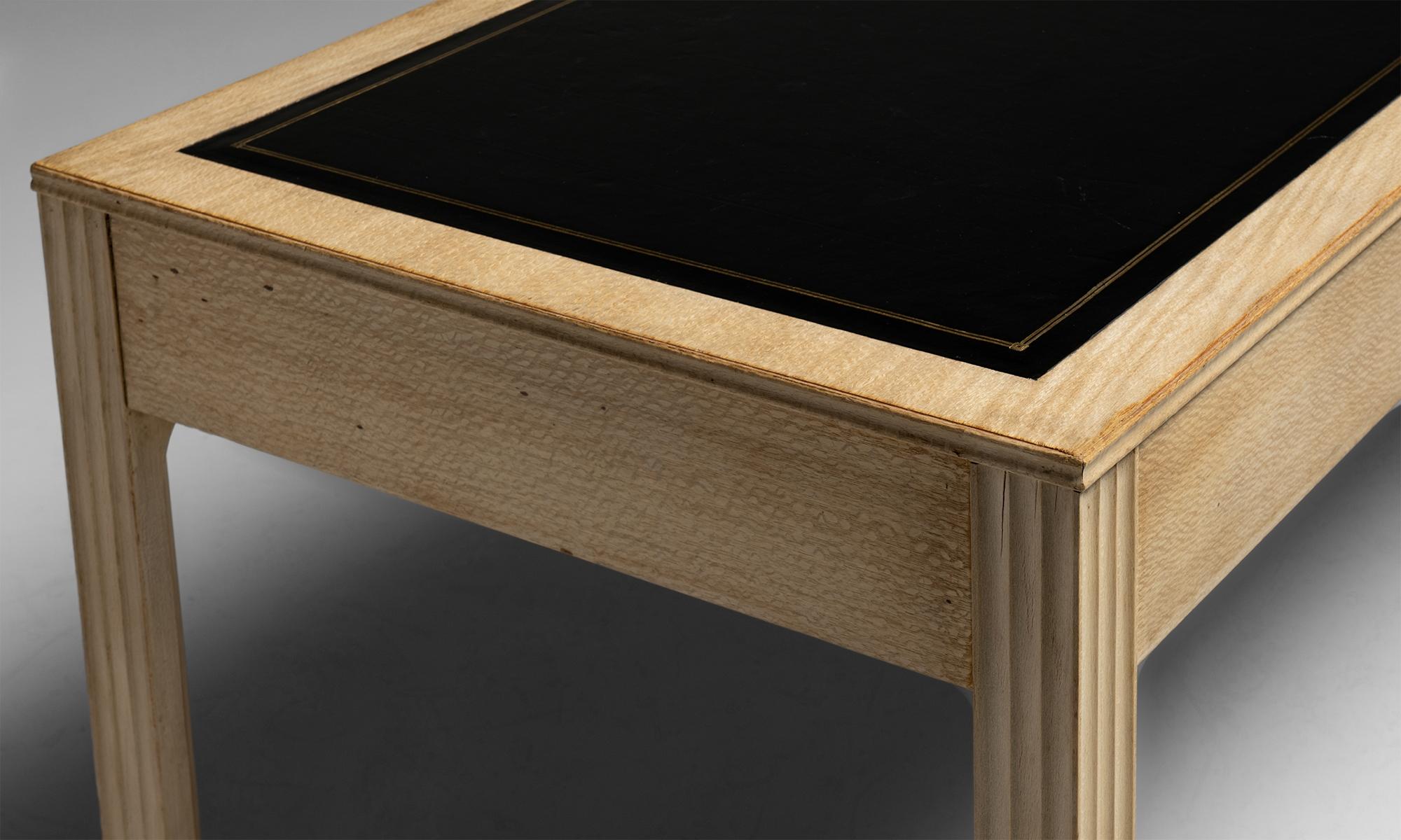 Beech & Leather Desk, France, circa 1940 1