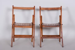 Beech Midcentury Chairs, 3 Pieces, 1950s, Well Preserved Condition