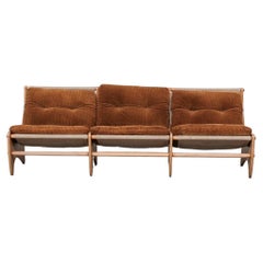 Retro Beech Mid-Century Danish Sofa