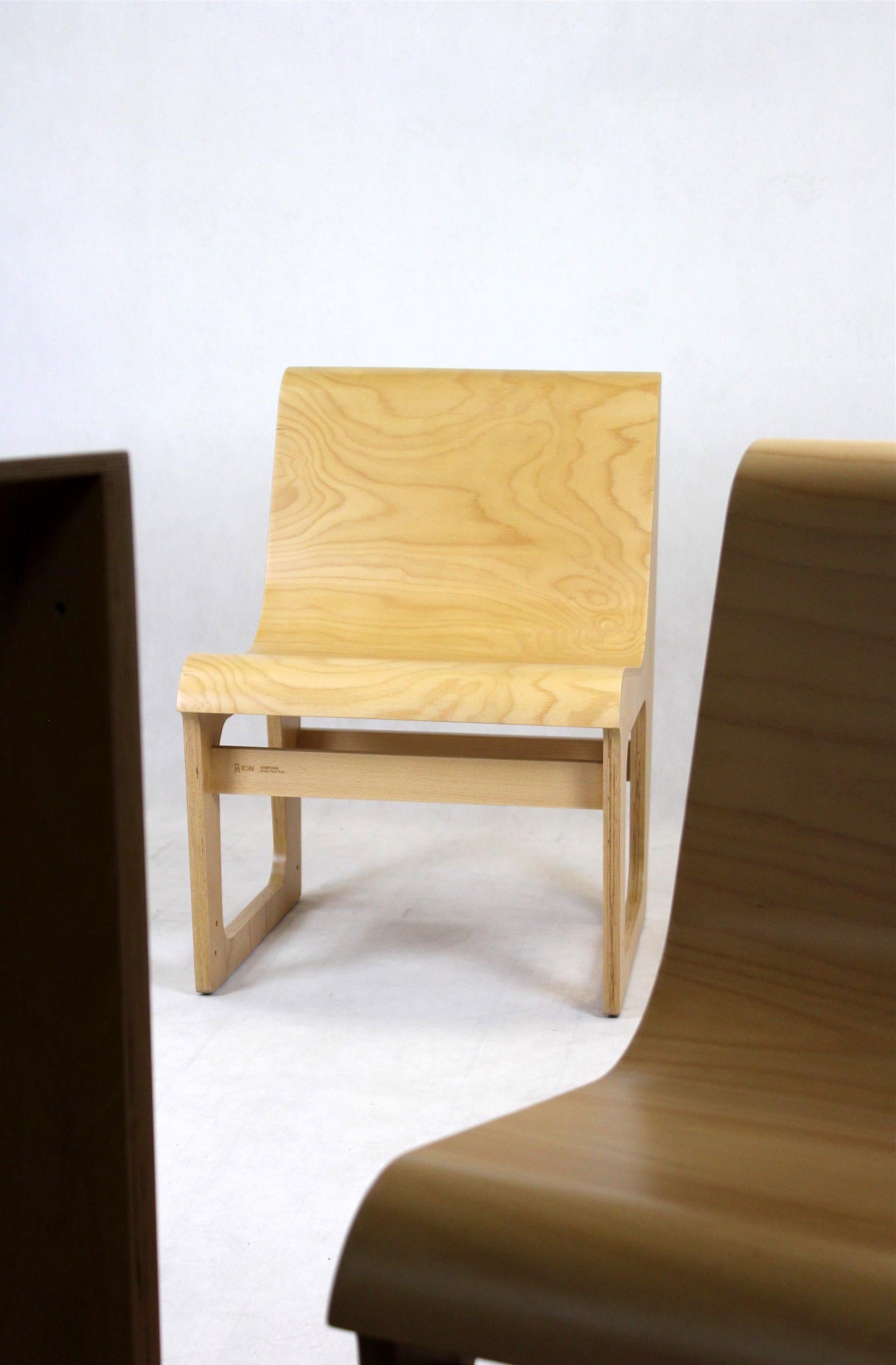 Beech Plywood Symposio Bench / Chairs by René Šulc for Ton, 2010s 1