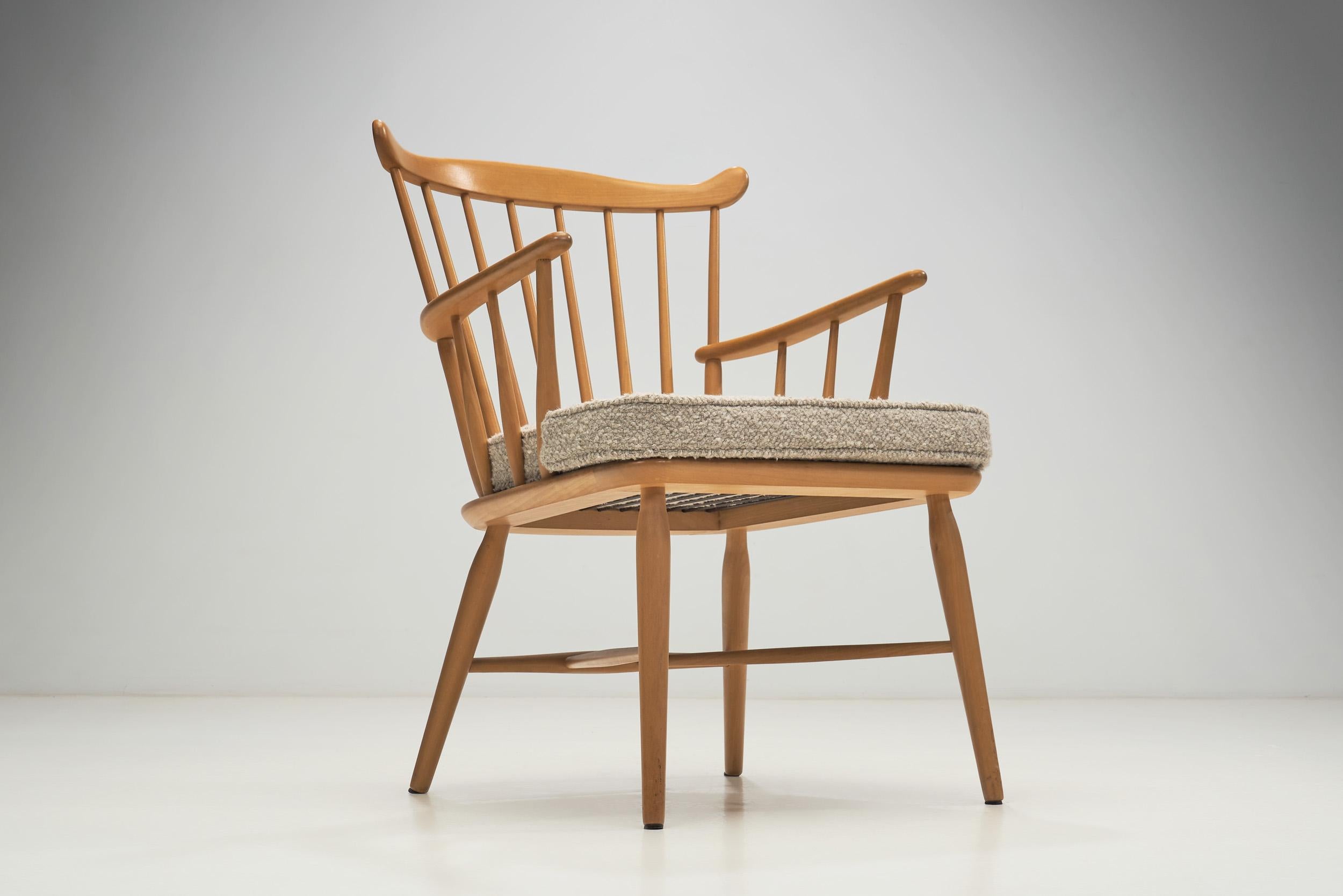 Beech Slatback Chairs by Børge Mogensen for FDB Møbler, Denmark 1960s For Sale 6