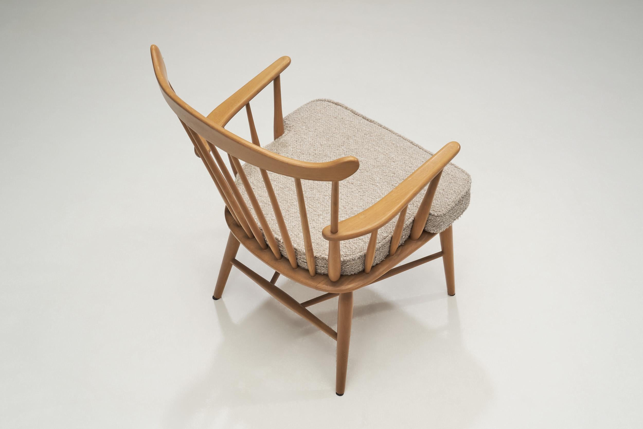 Mid-20th Century Beech Slatback Chairs by Børge Mogensen for FDB Møbler, Denmark 1960s For Sale