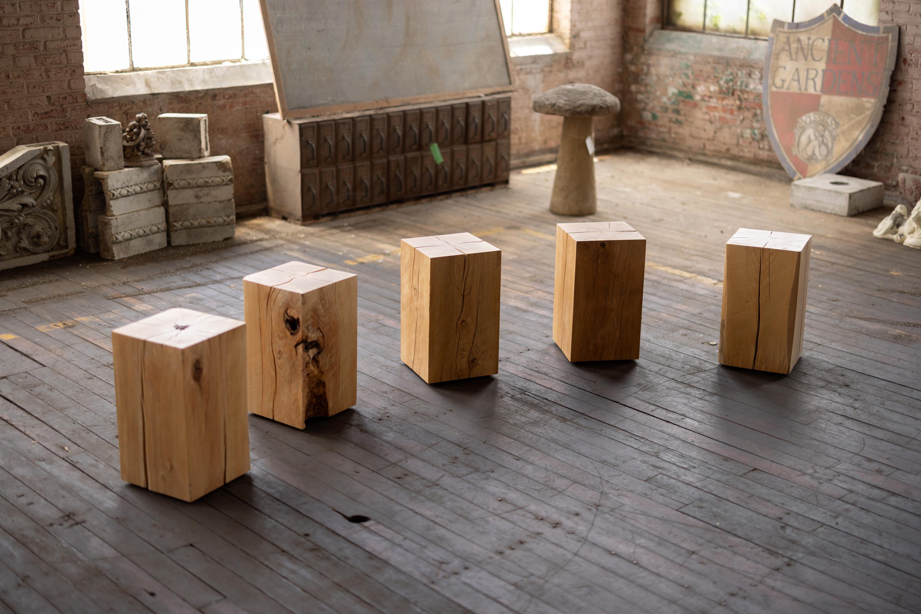 Organique Table d'appoint en bois massif de Beeche (12