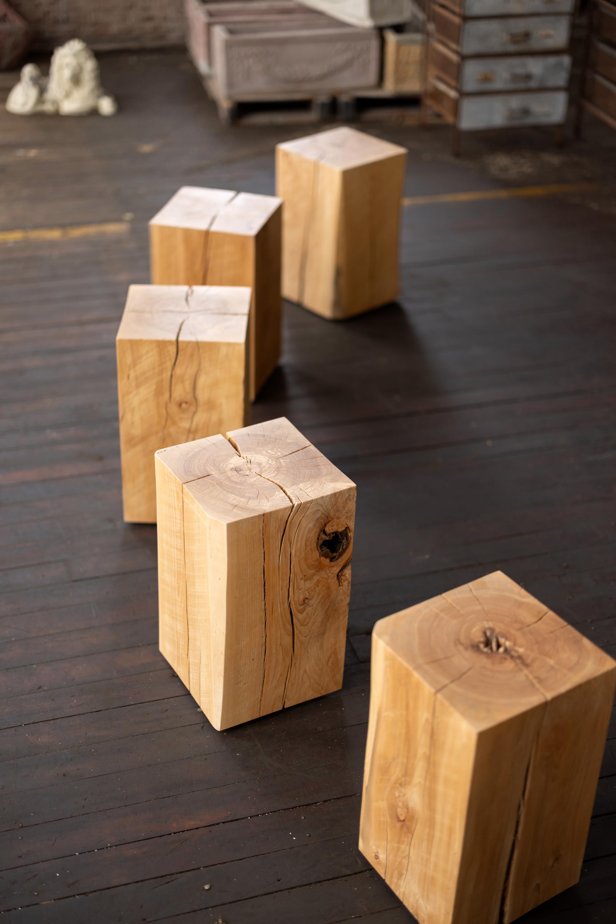 Américain Table d'appoint en bois massif de Beeche (12