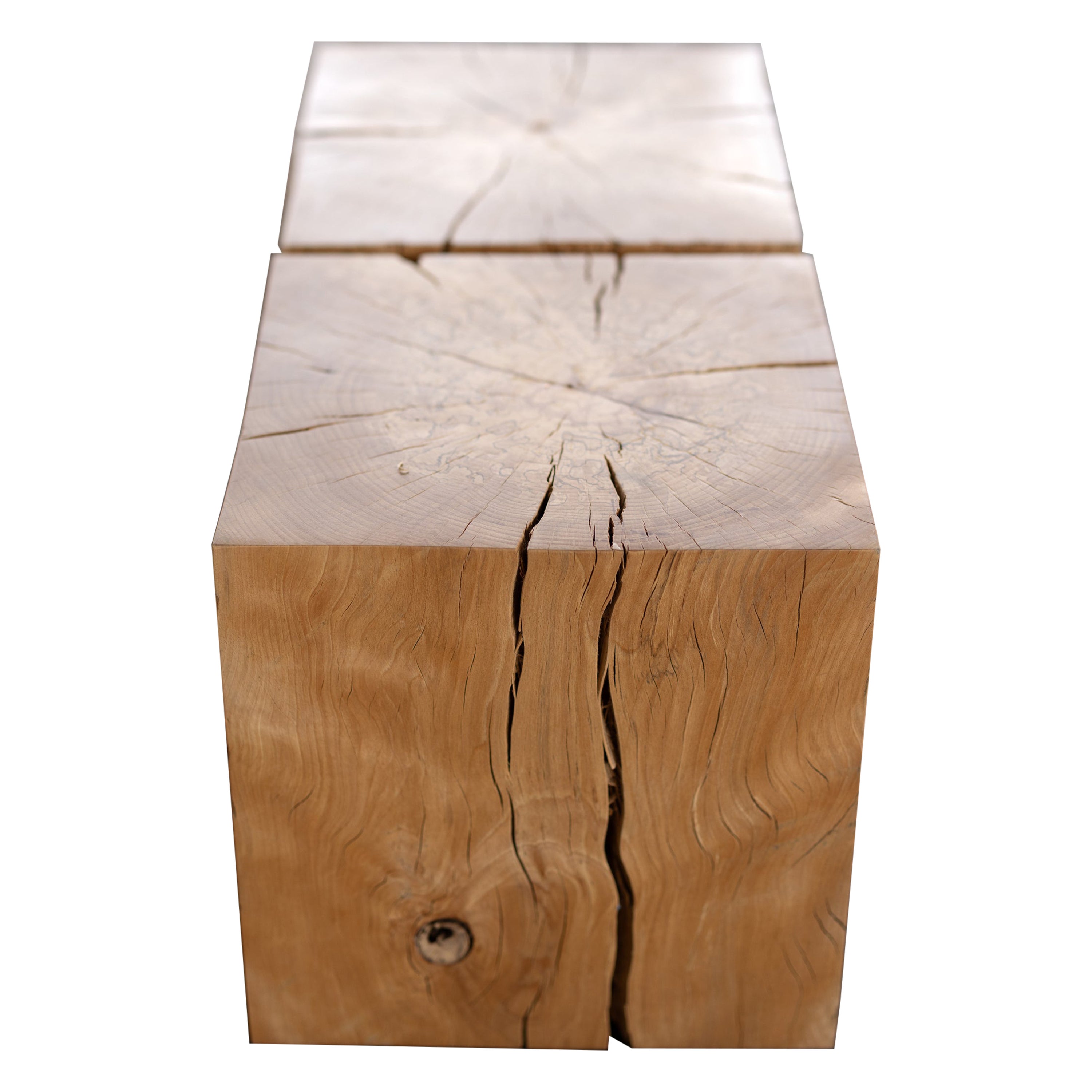 Beech Solid Wood Cube Side Table (15" x 15" x 15") by Alabama Sawyer