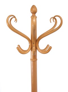 Beech  Standing coat rack  Thonet  1960s