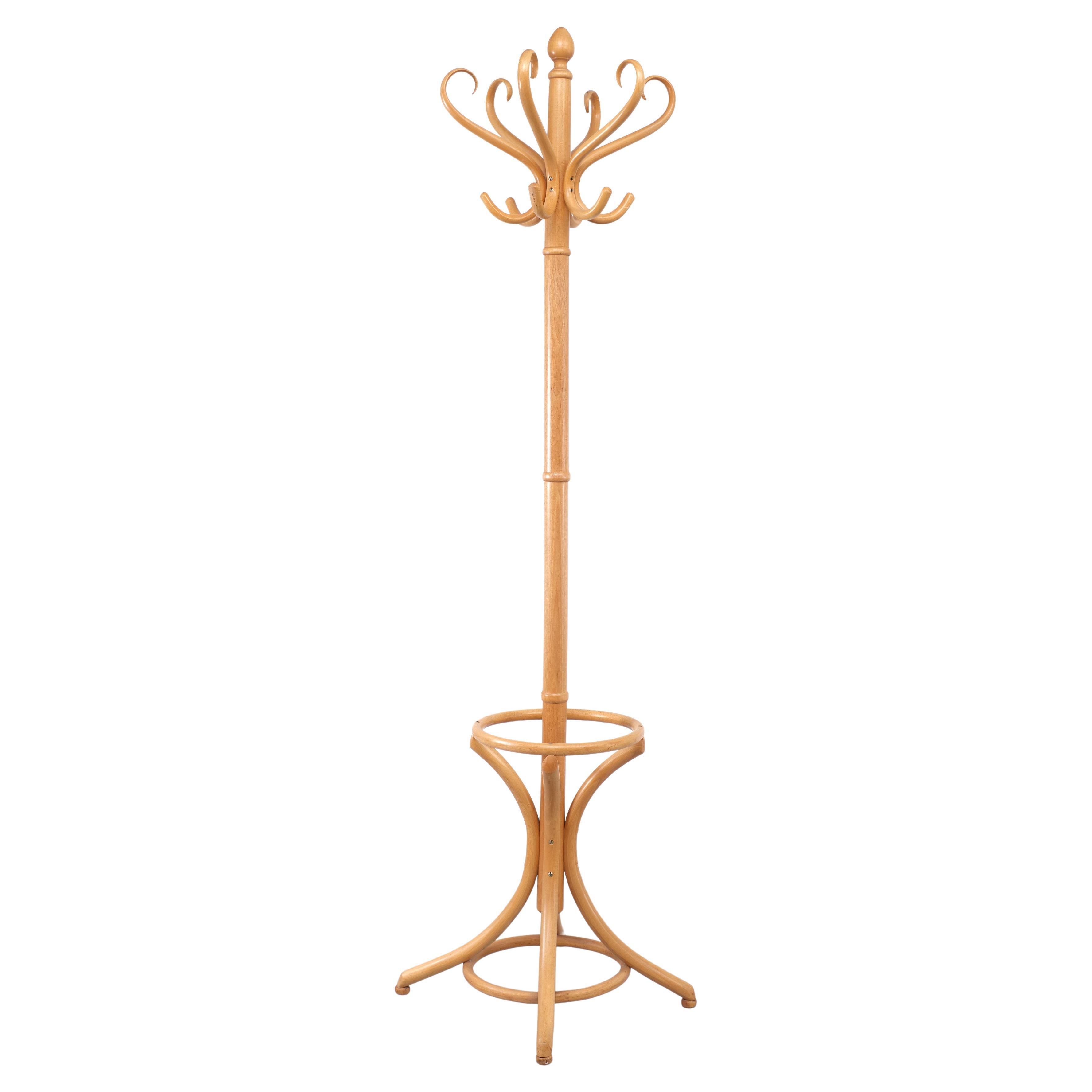 Beech  Standing coat rack  Thonet  1960s
