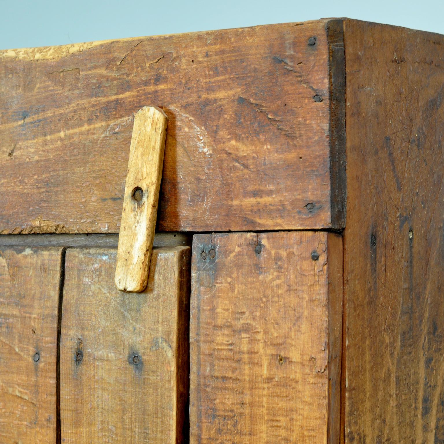 beech wabi sabi cabinet, 1850s For Sale 5