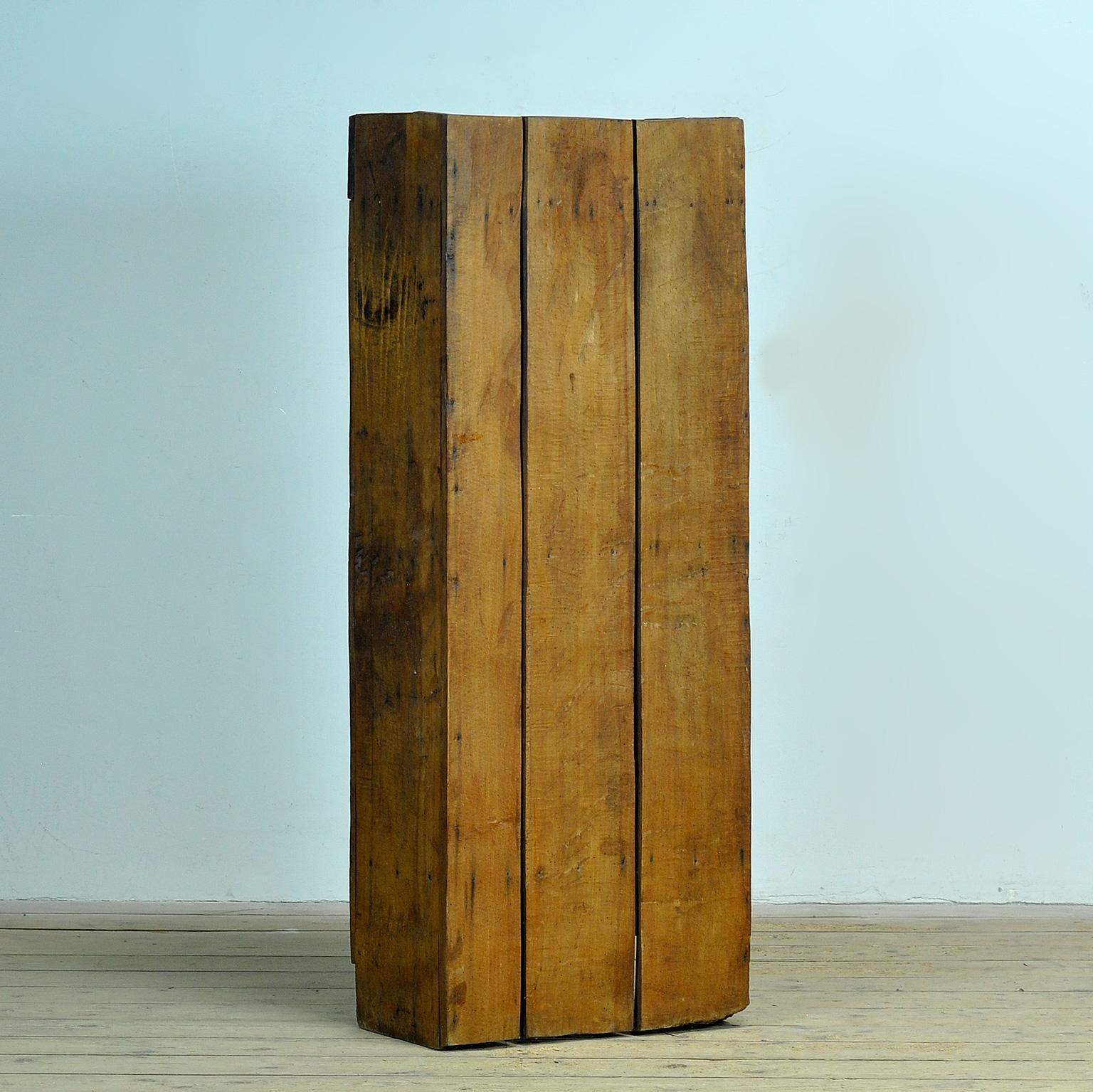 beech wabi sabi cabinet, 1850s For Sale 6