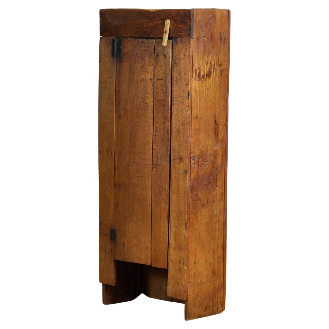 beech wabi sabi cabinet, 1850s For Sale