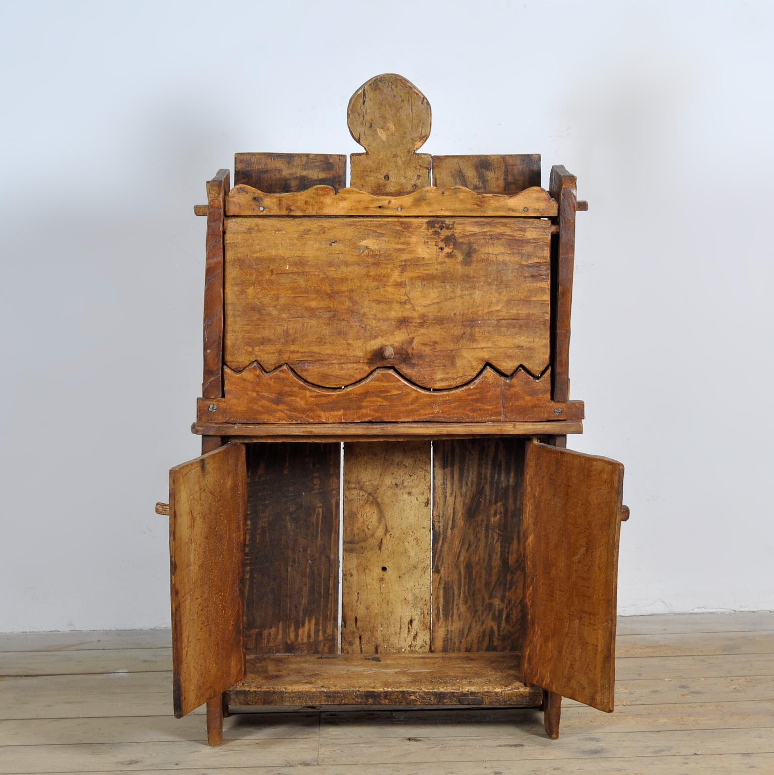Italian Beech Wabi Sabi Cabinet, circa 1800 For Sale