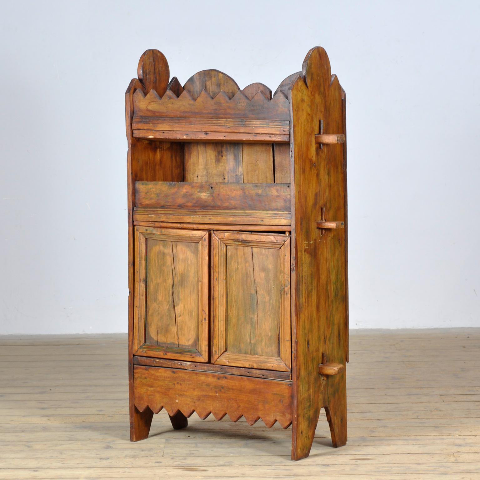 Italian Beech Wabi Sabi Cabinet, circa 1800 For Sale