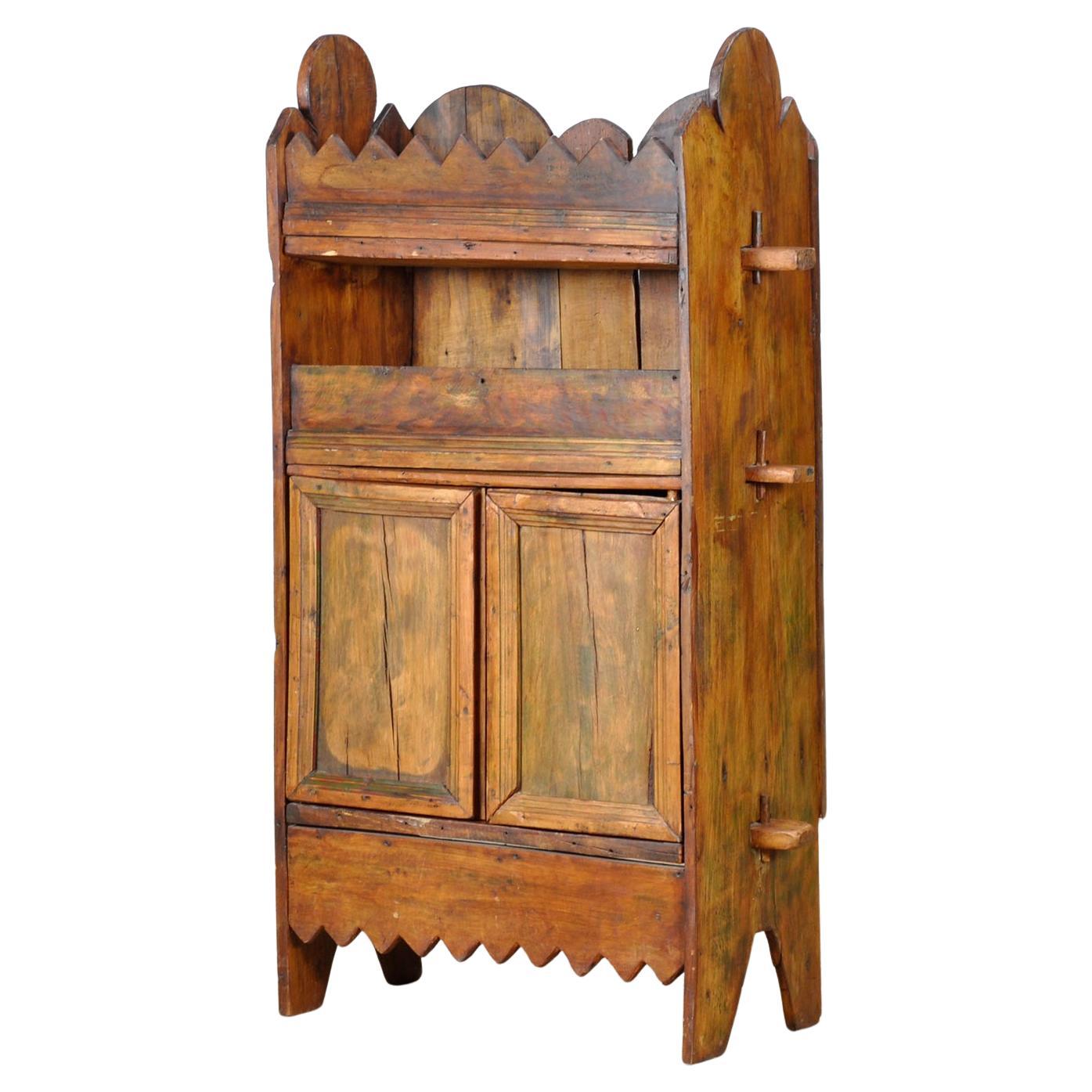 Beech Wabi Sabi Cabinet, circa 1800 For Sale