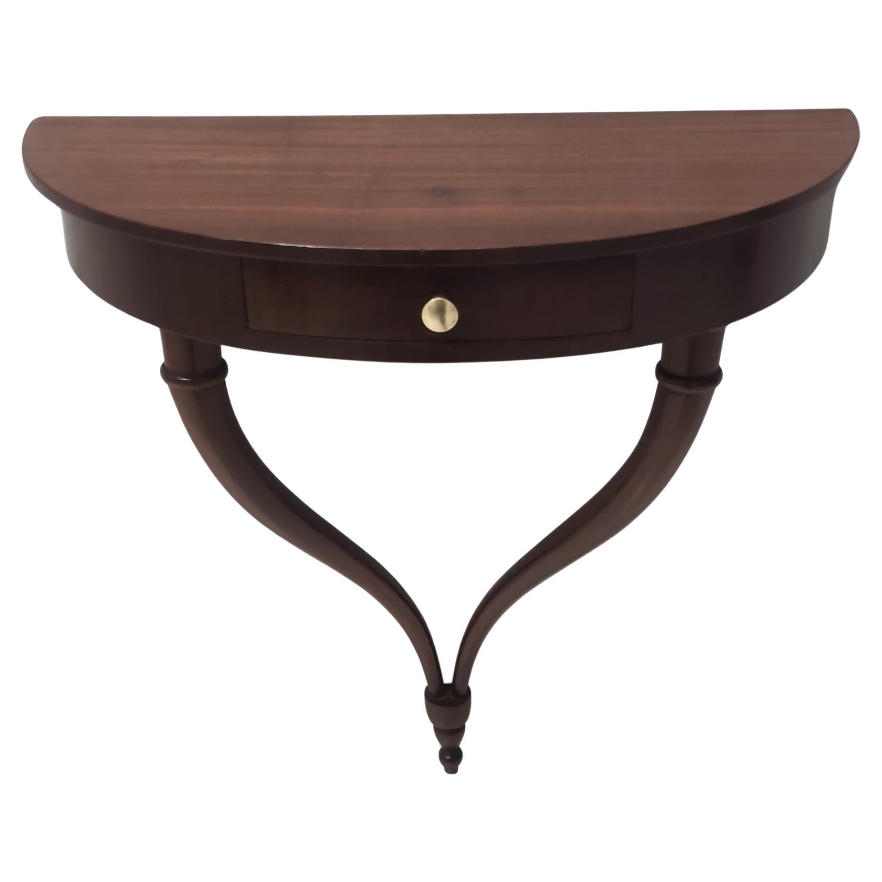 Beech Wall-Mounted Console Table / Nightstand attr. to Guglielmo Ulrich, Italy