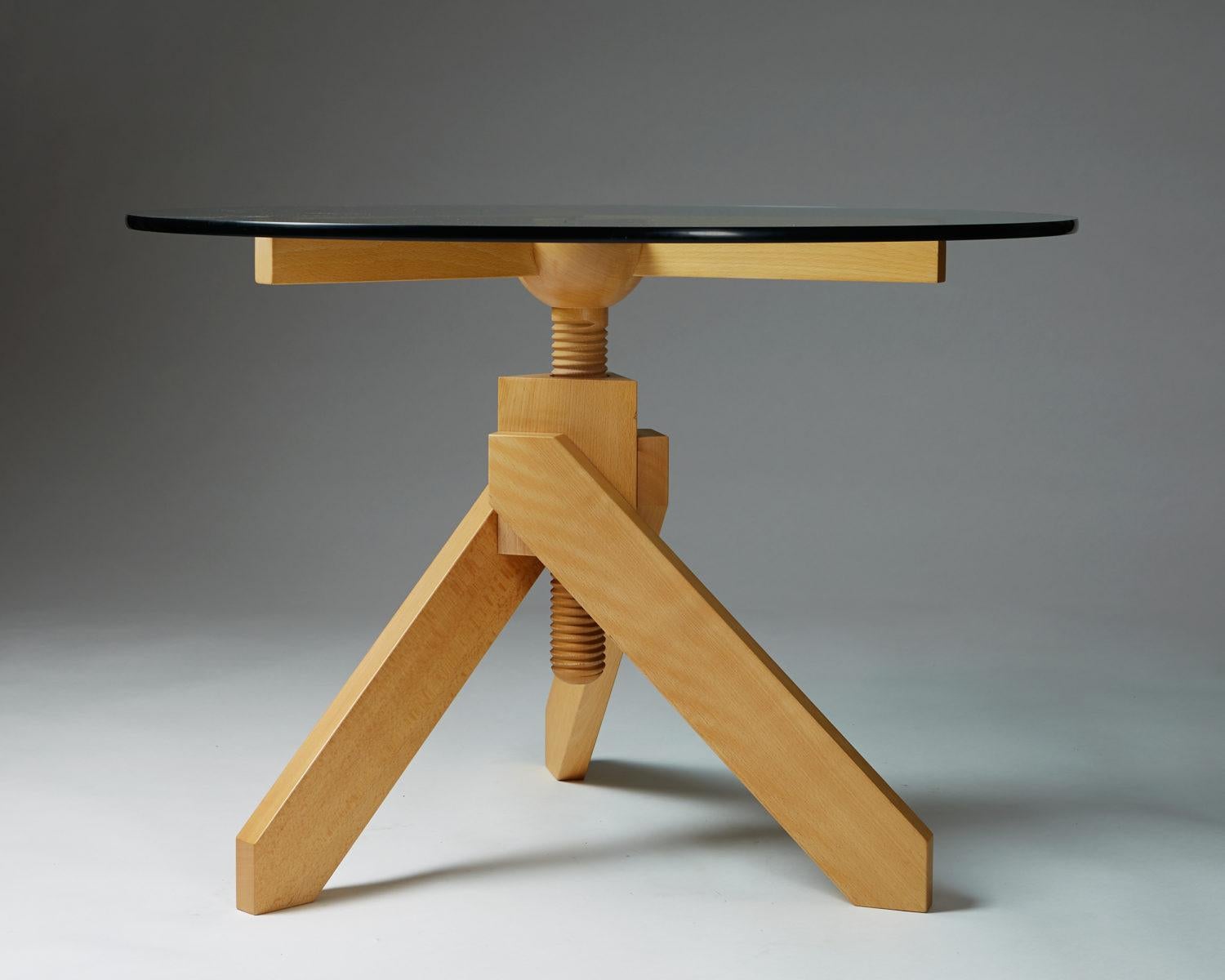 Beech Wood 1980s Adjustable Table Vidun by v. Magistretti for De Padova 12