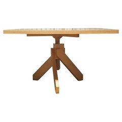 Beech Wood 1980s Adjustable Table Vidun by v. Magistretti for De Padova