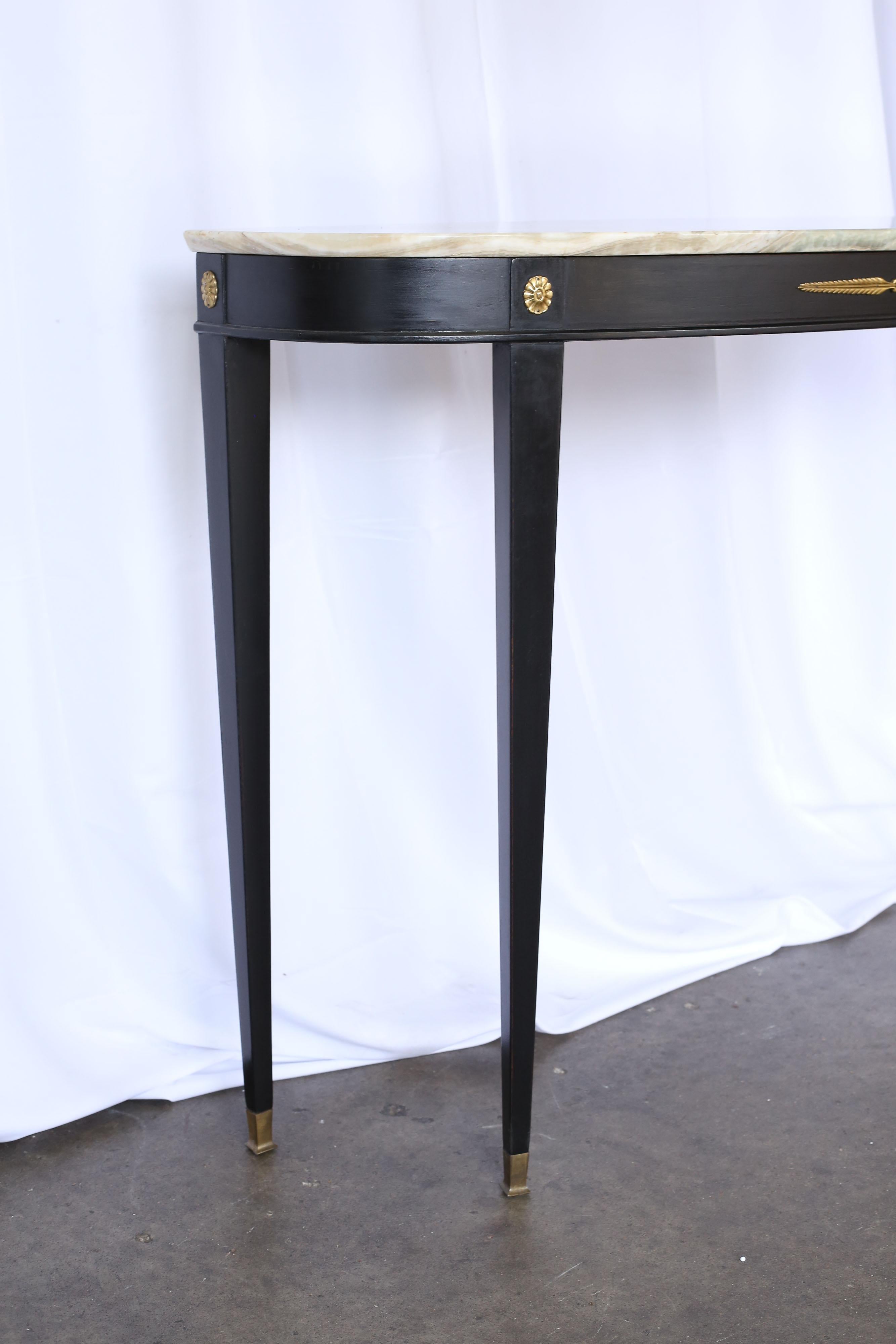Beechwood Console with Marble Top 2