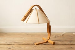 Beech wood desk lamp by Jan Wickelgren for Aneta, 1970s, Sweden